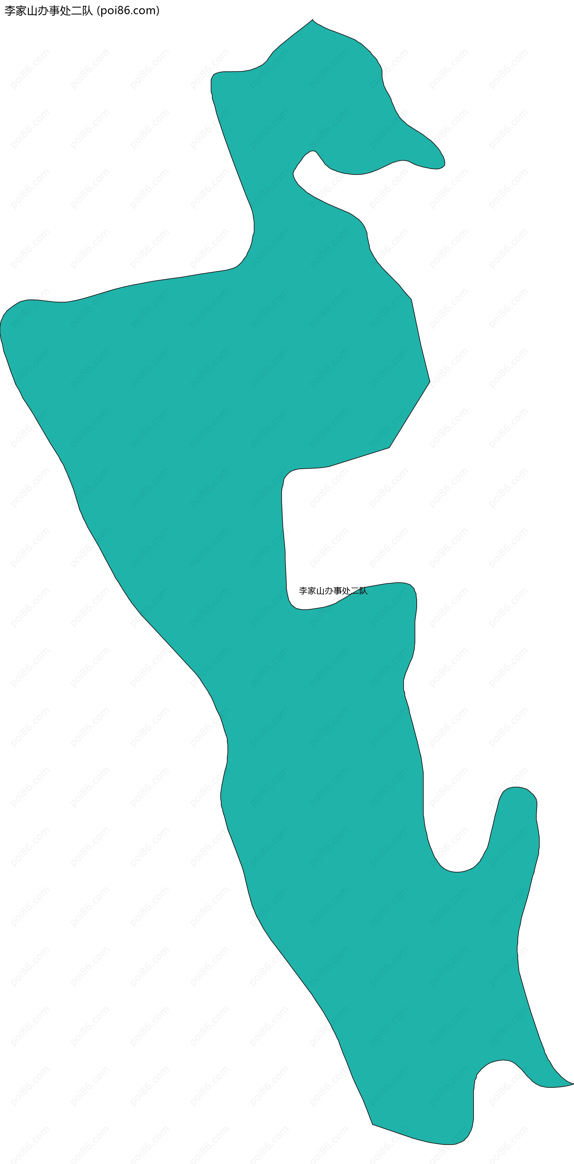 李家山办事处二队边界地图