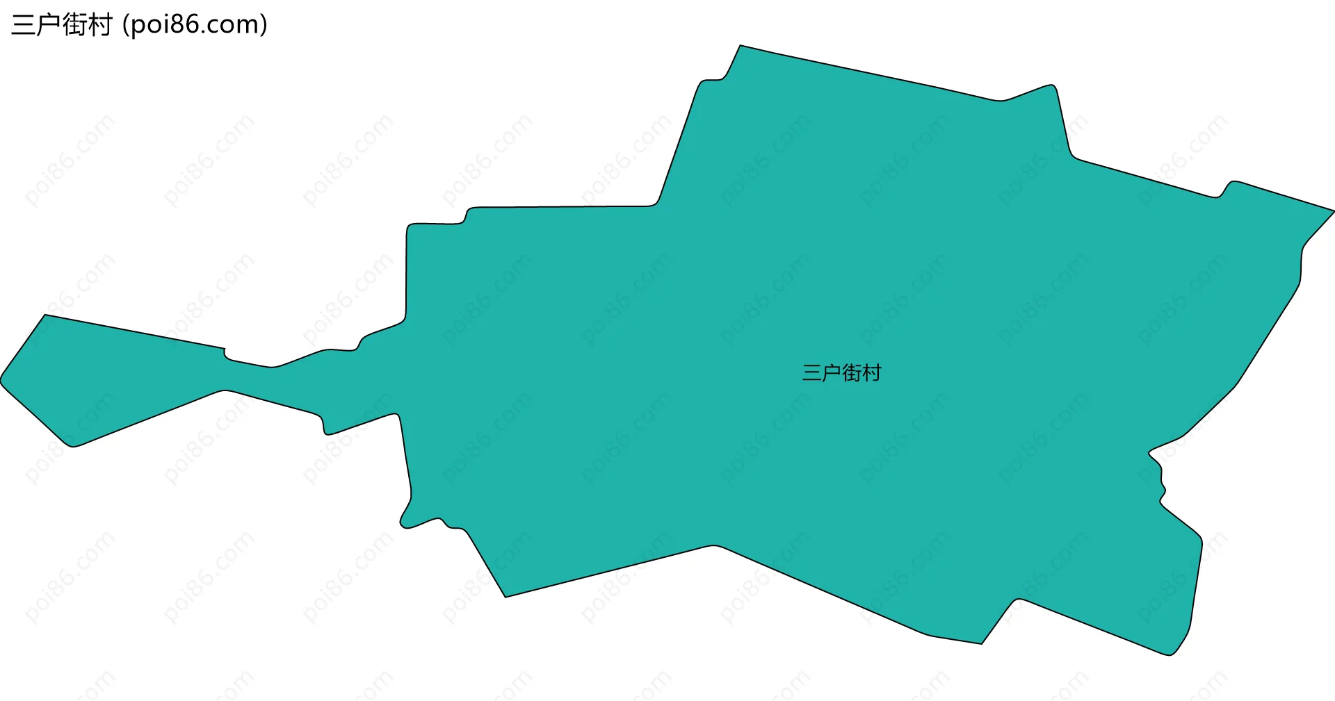 三户街村边界地图