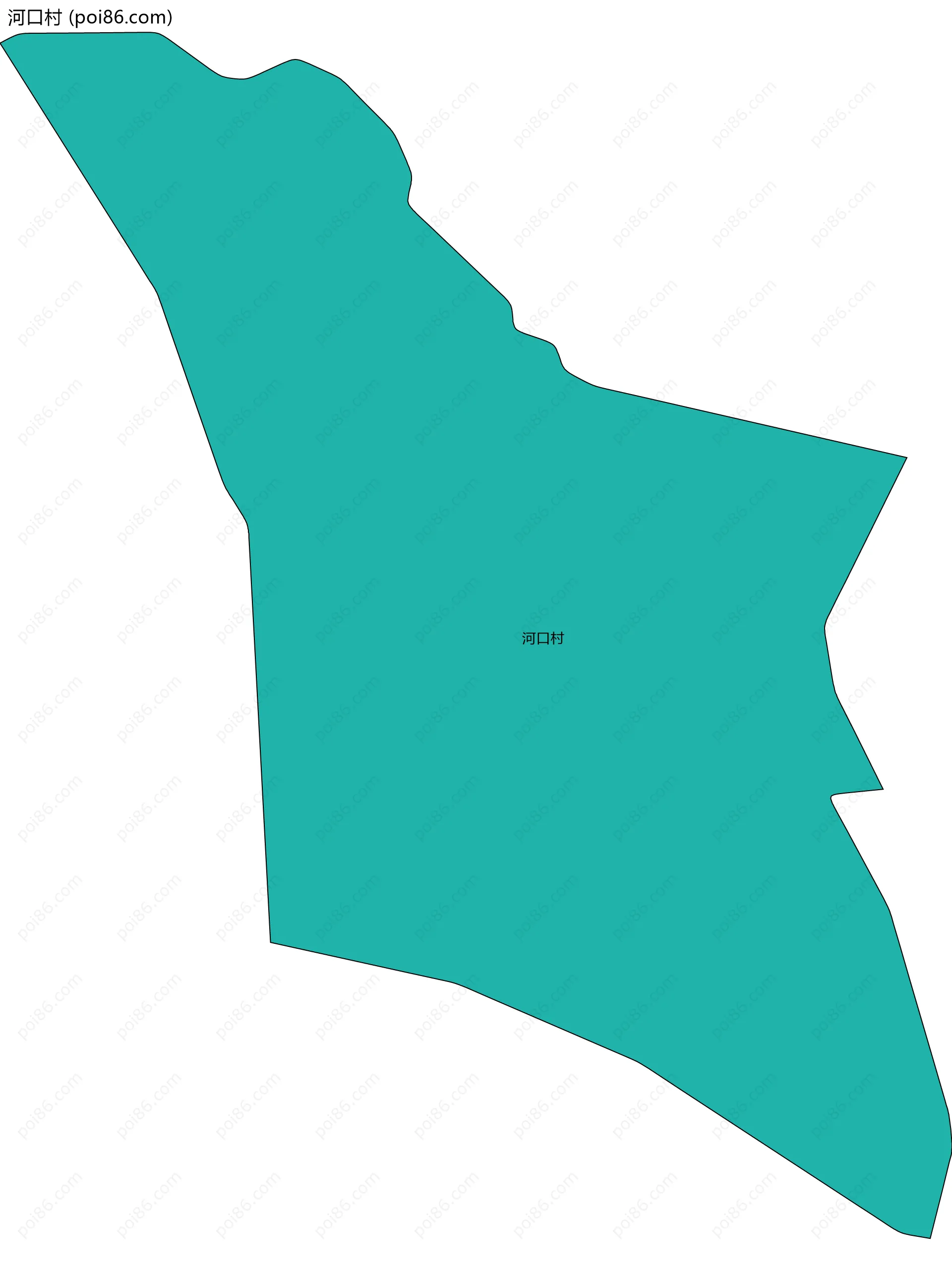 河口村边界地图