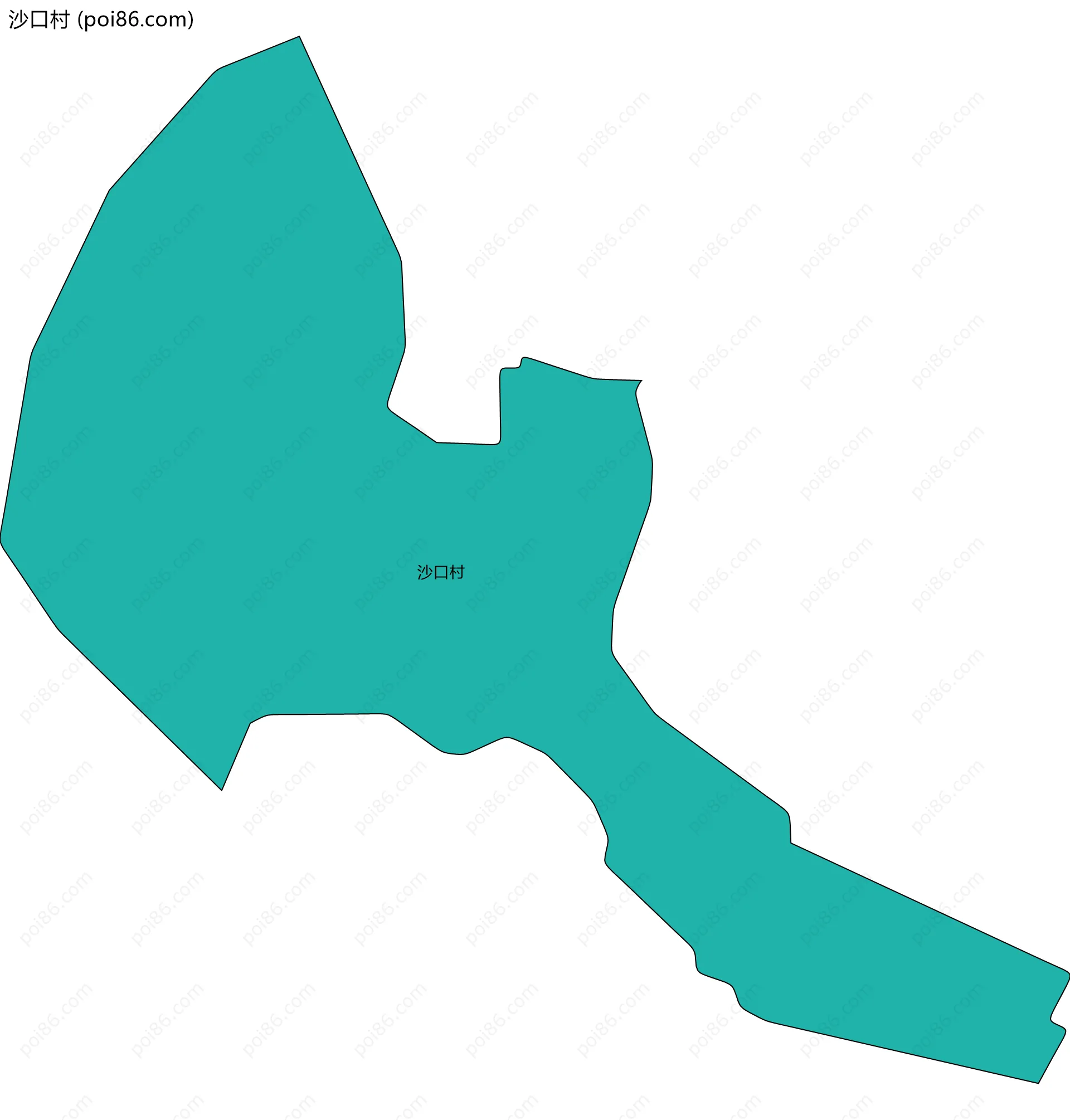 沙口村边界地图