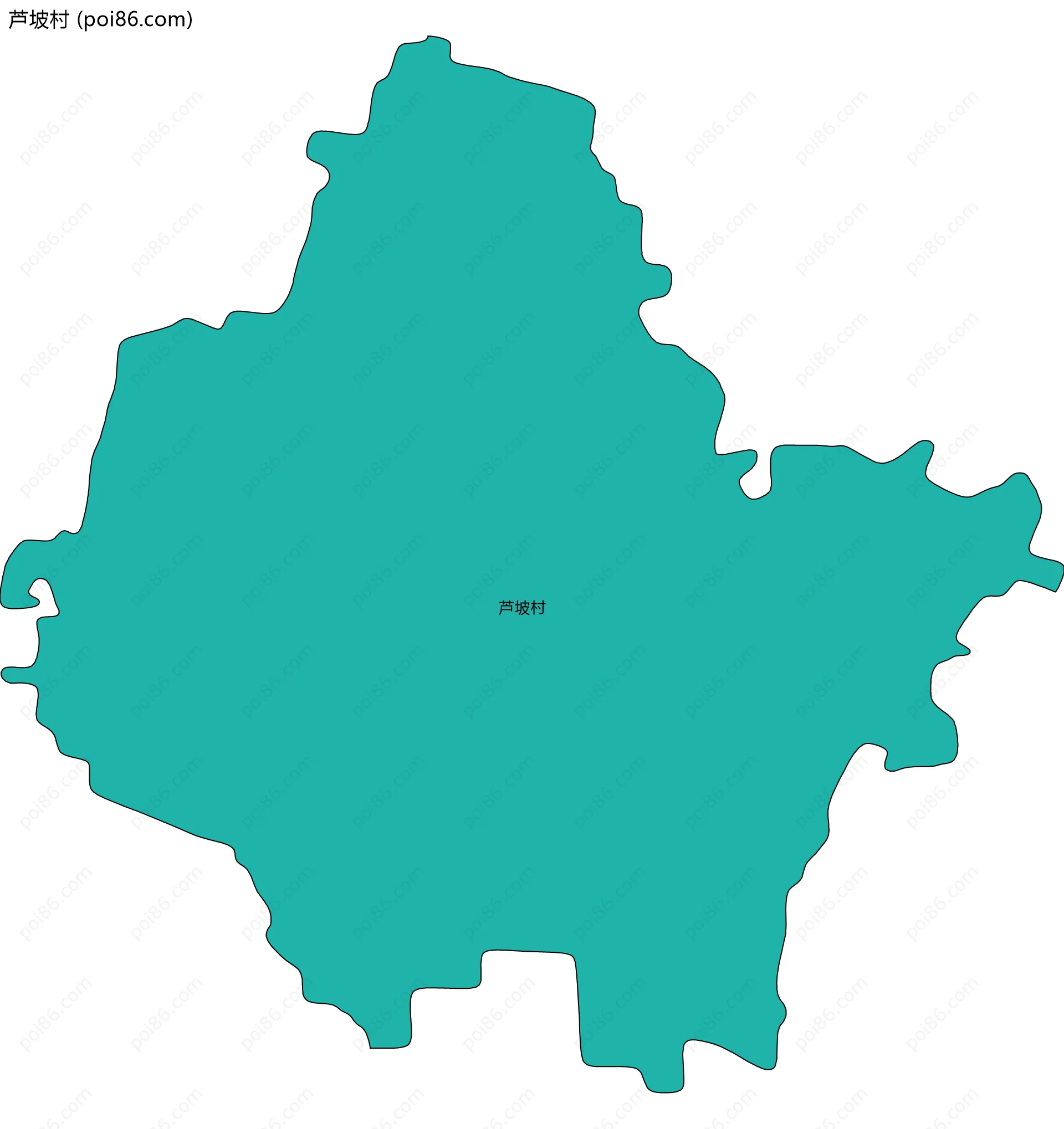 芦坡村边界地图