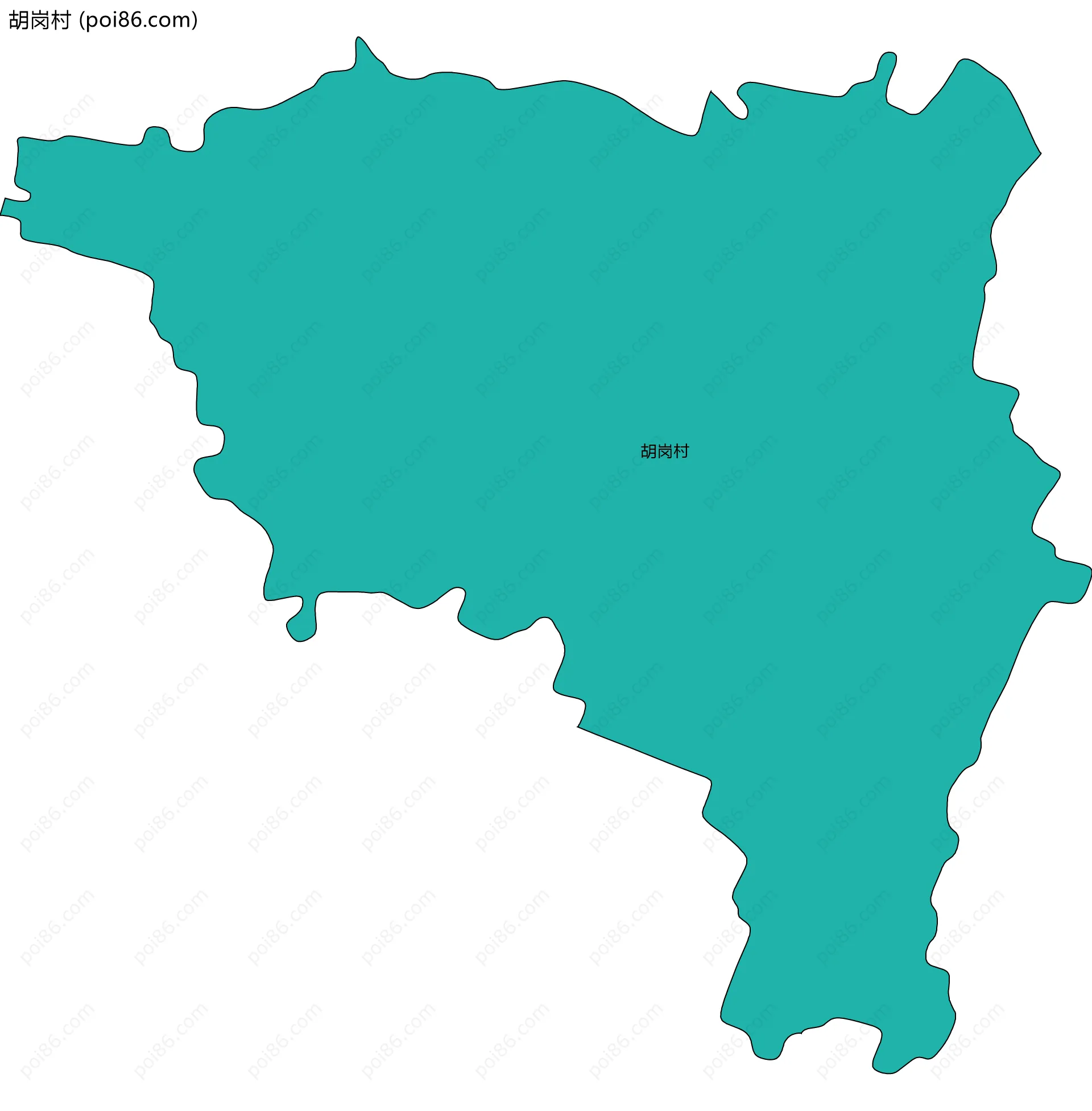胡岗村边界地图
