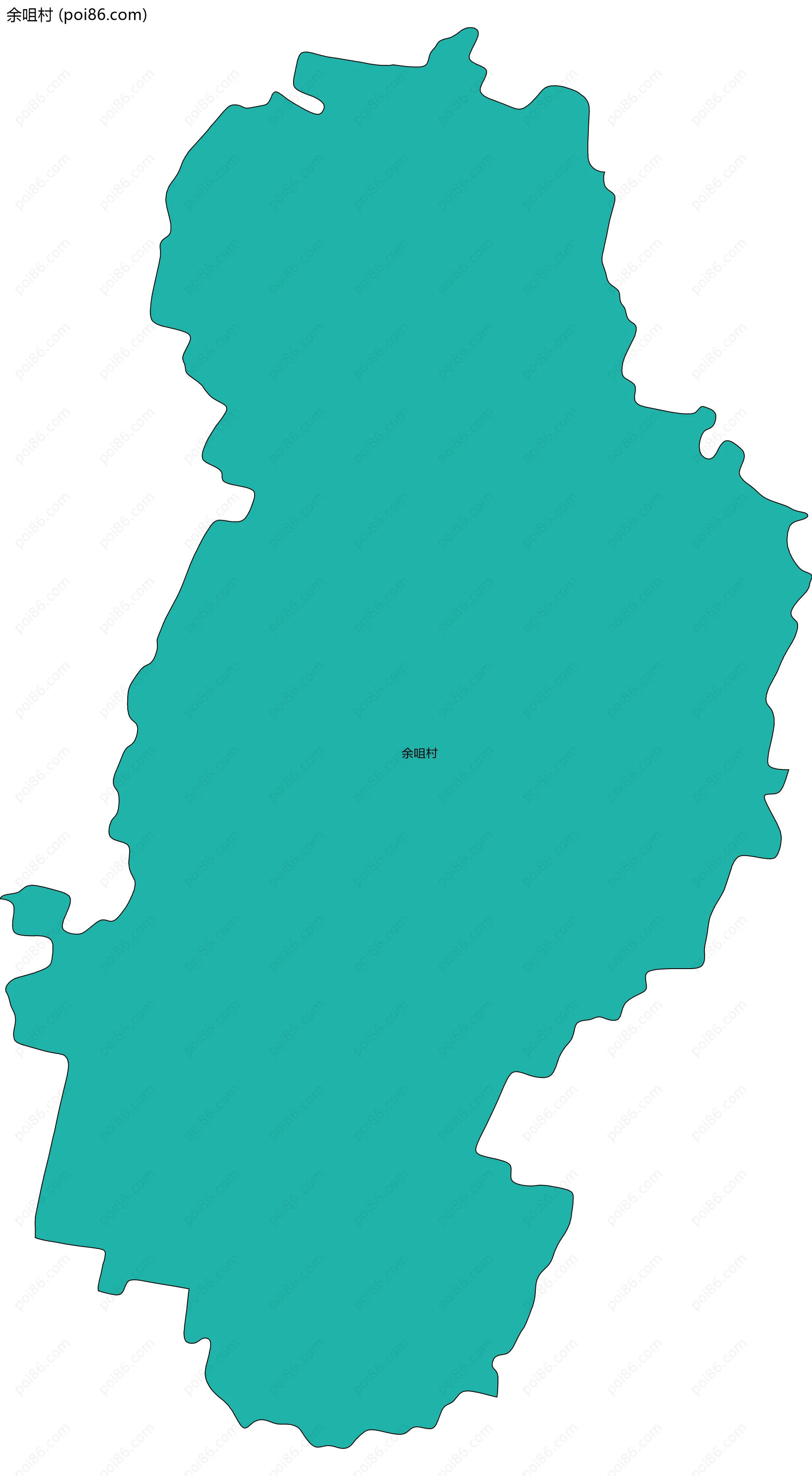 余咀村边界地图