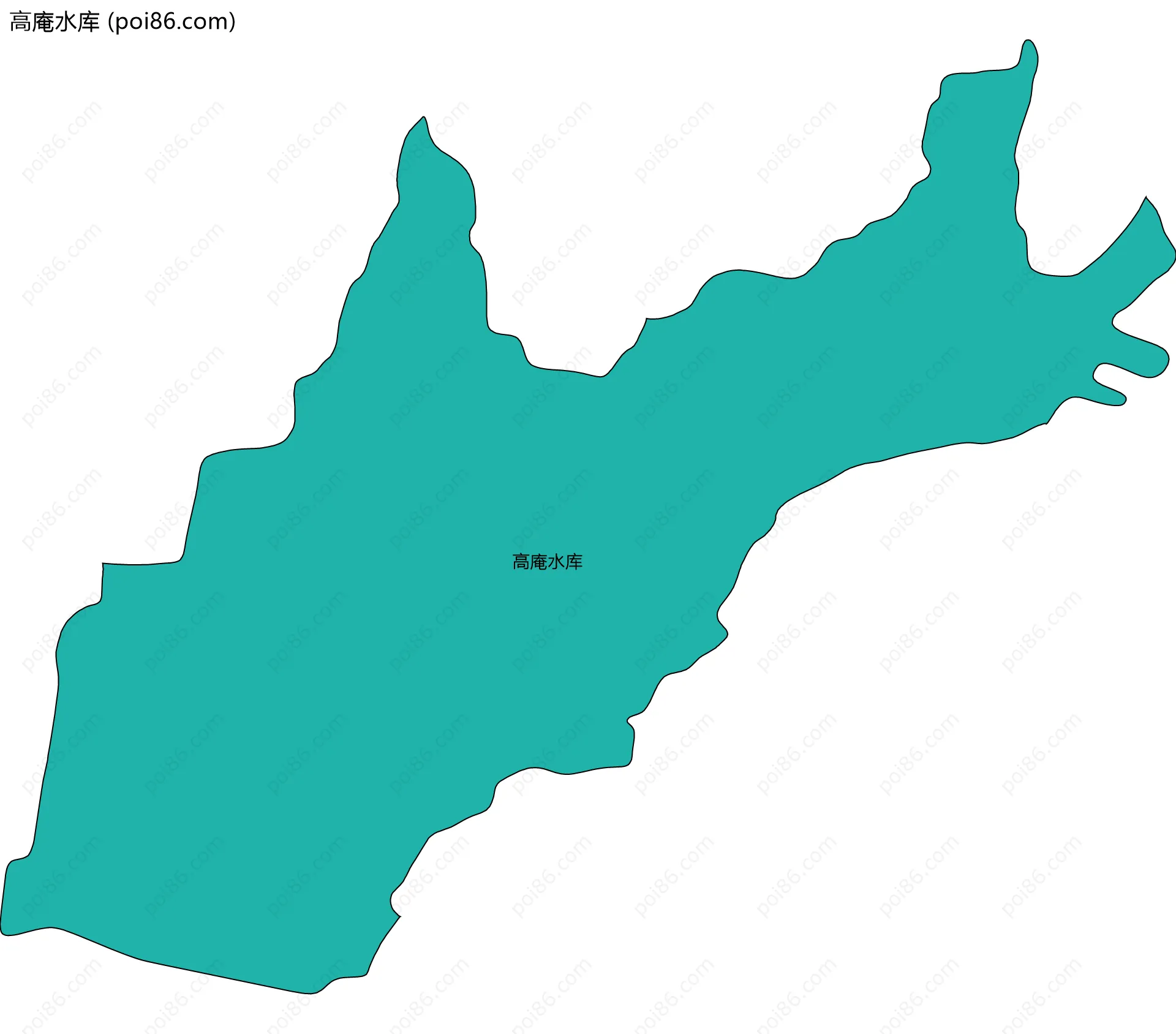 高庵水库边界地图