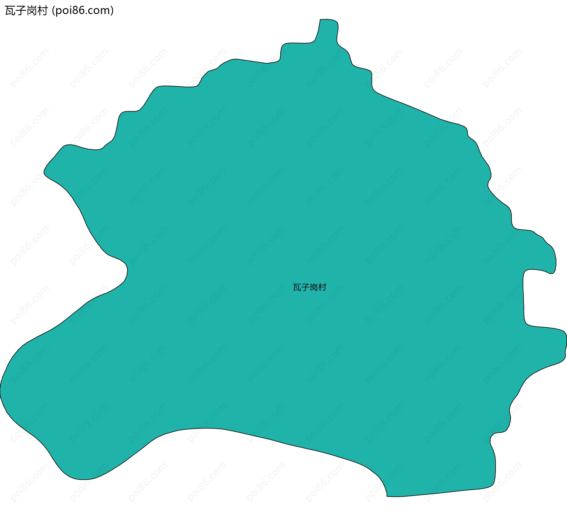 瓦子岗村边界地图
