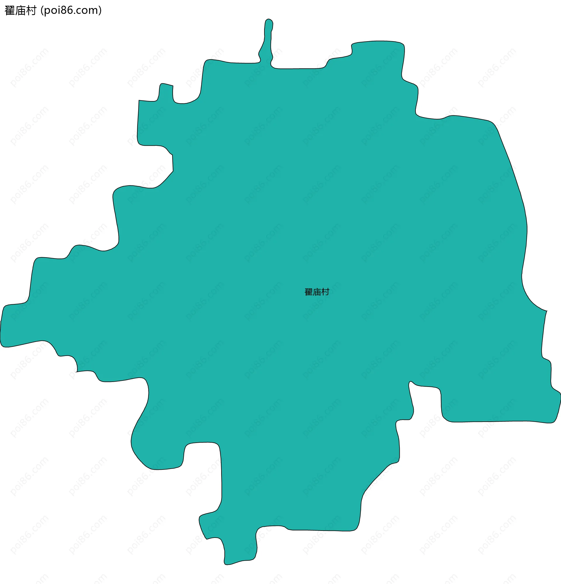 翟庙村边界地图