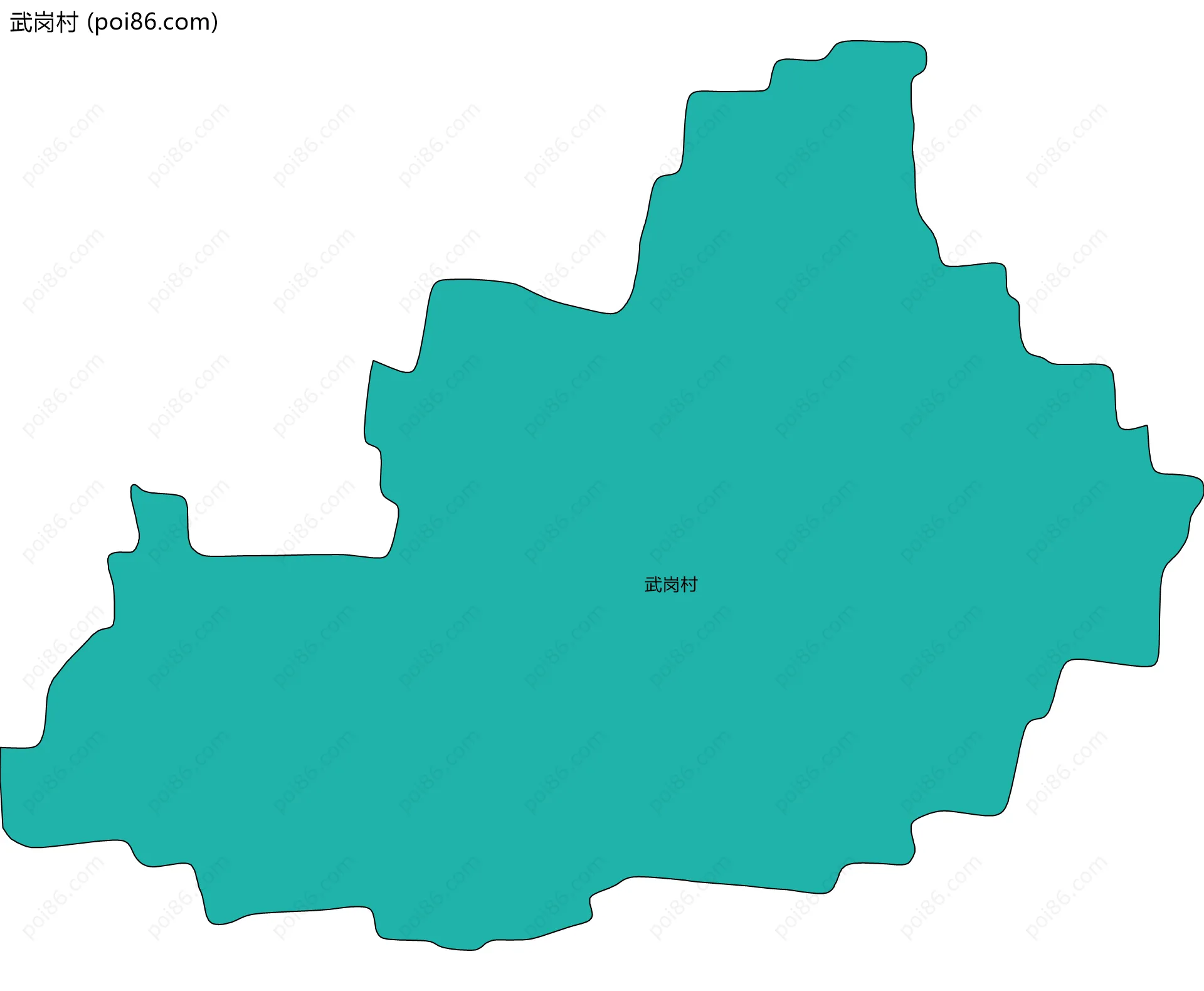武岗村边界地图