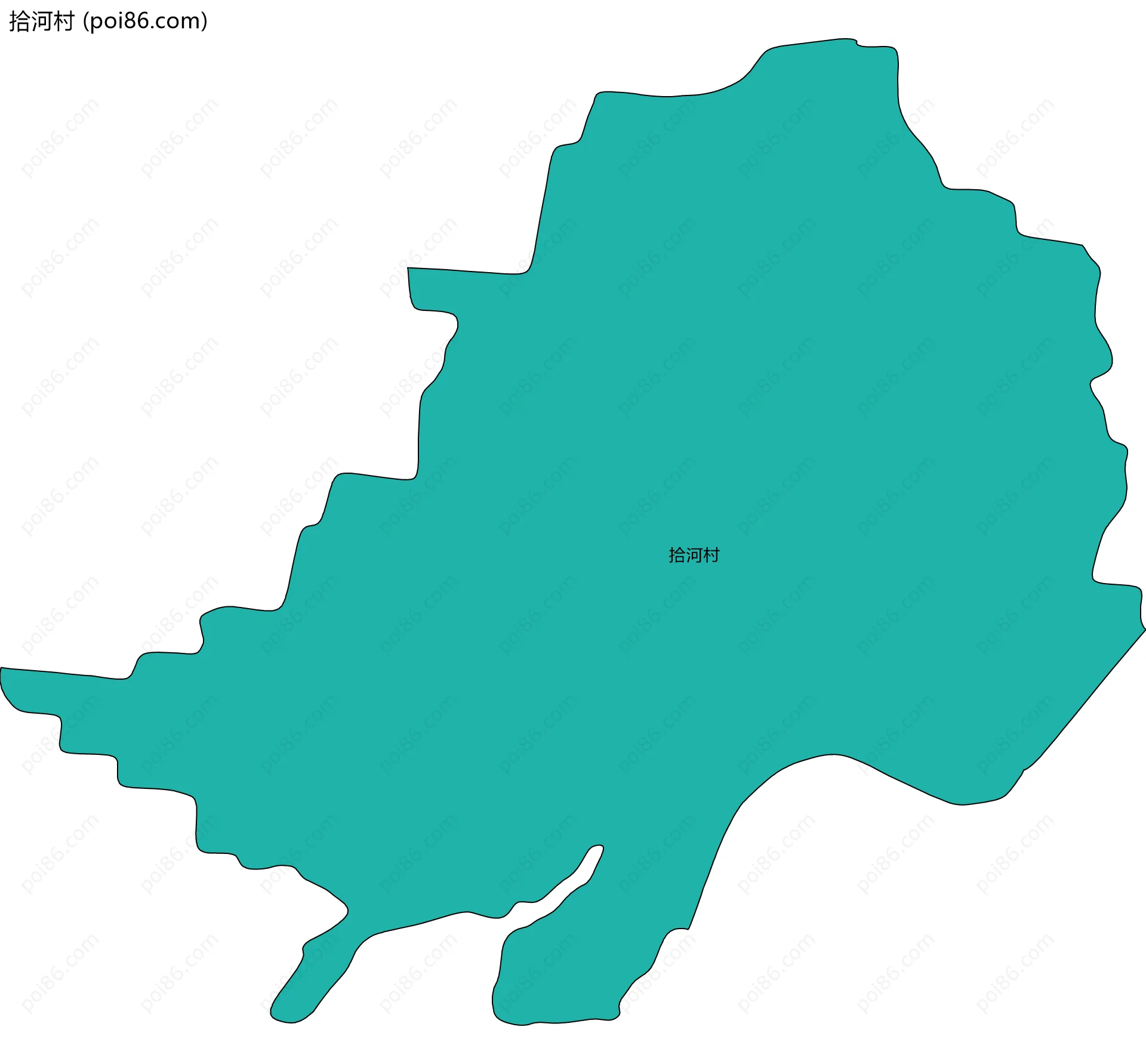 拾河村边界地图