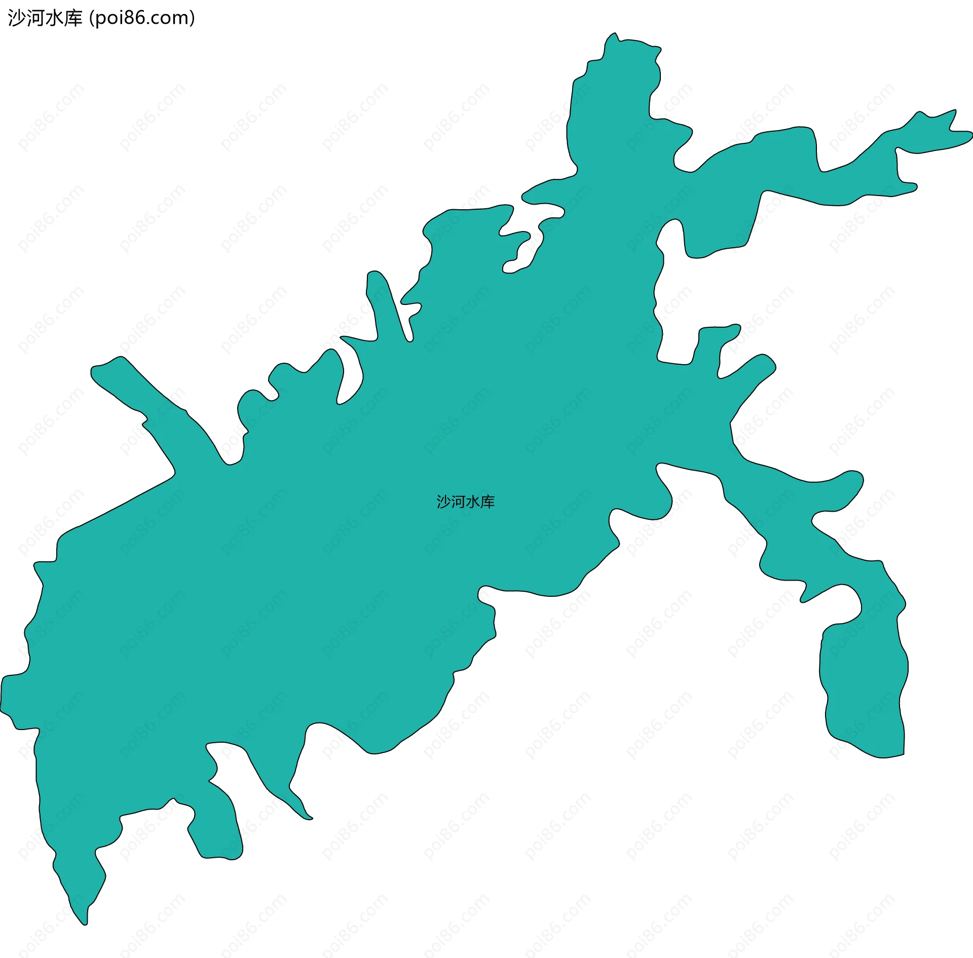 沙河水库边界地图