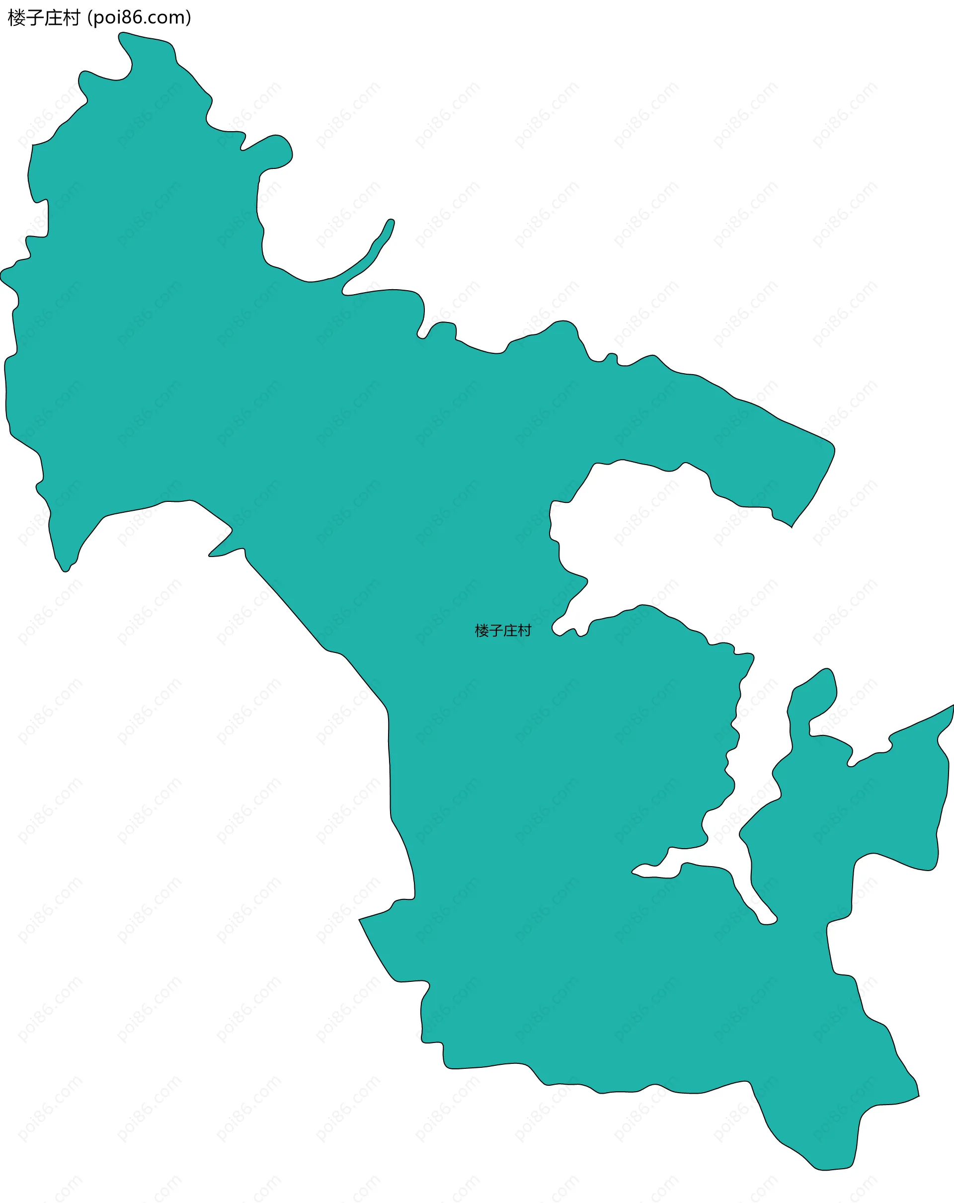 楼子庄村边界地图