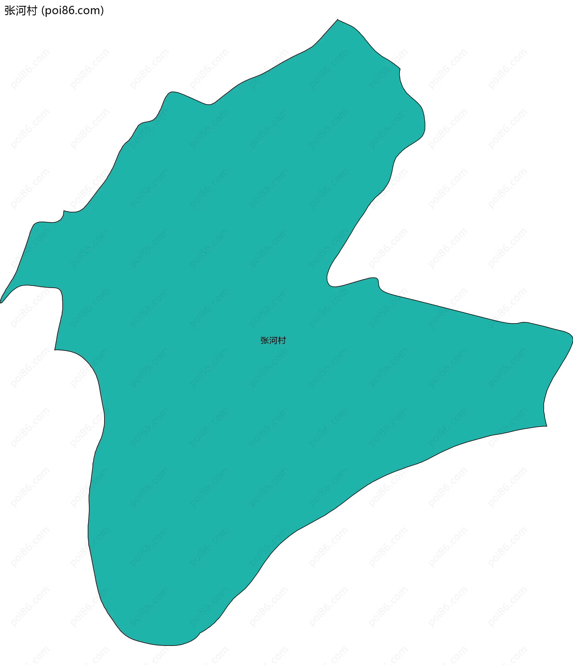 张河村边界地图