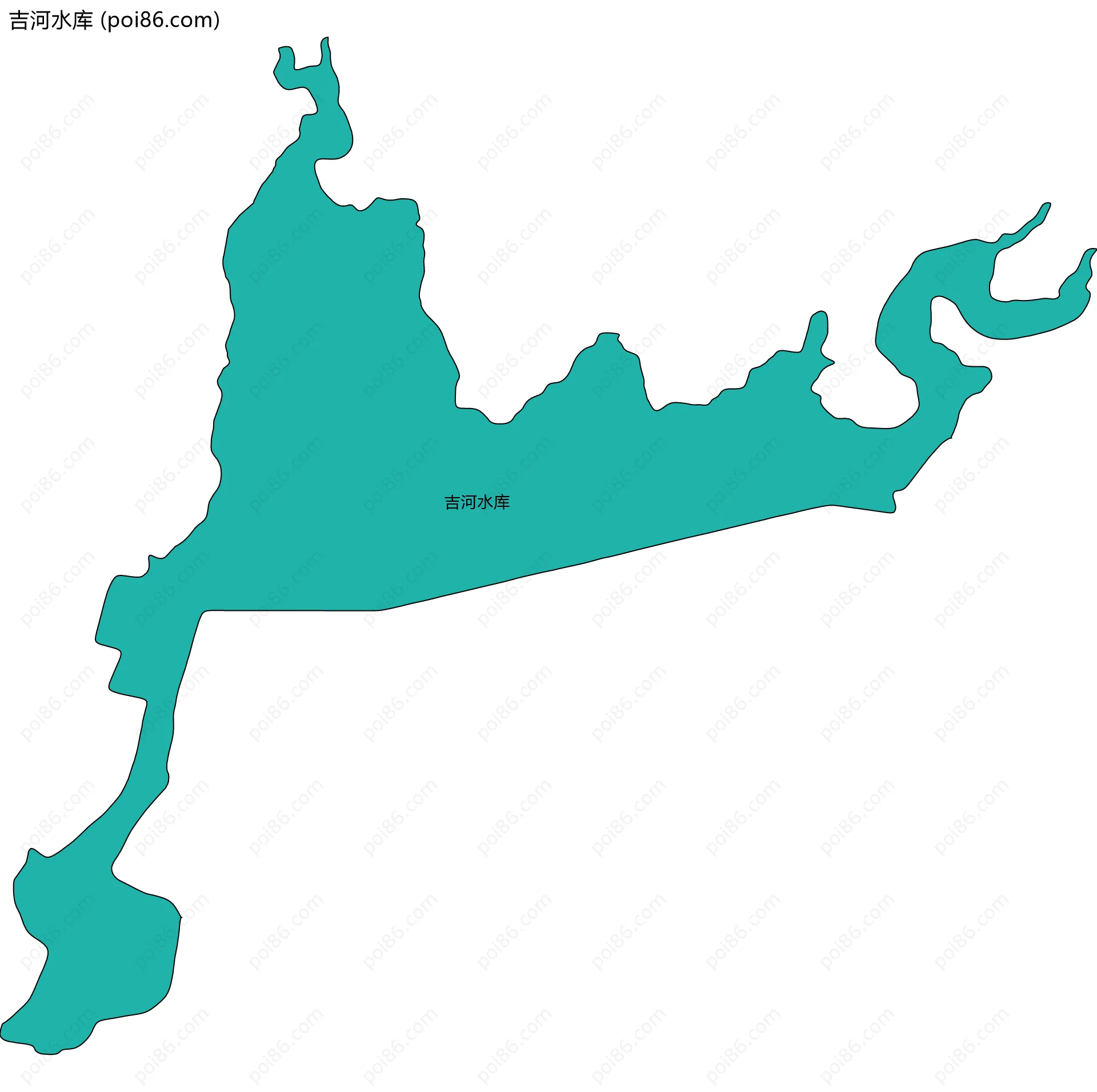 吉河水库边界地图
