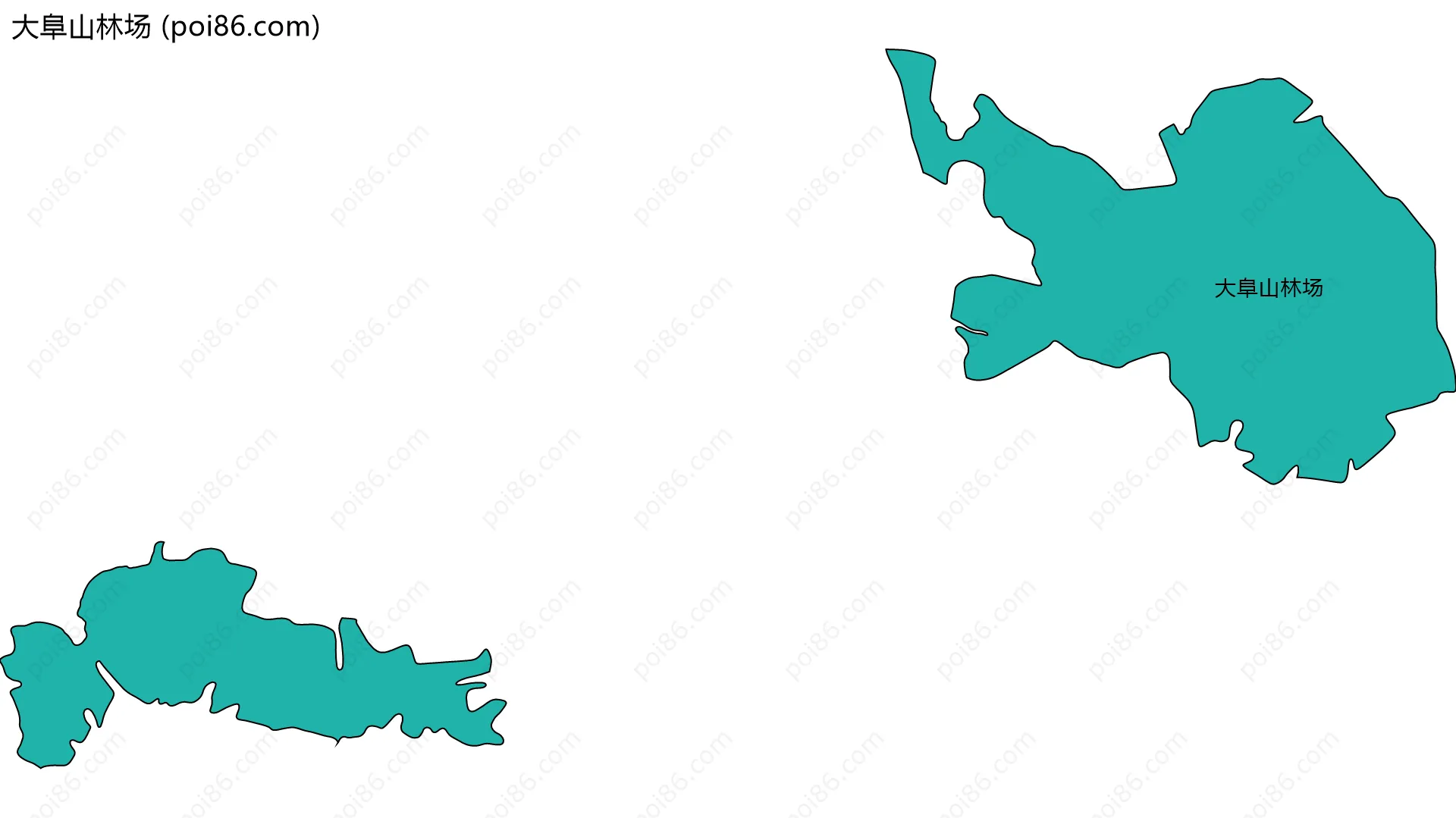 大阜山林场边界地图