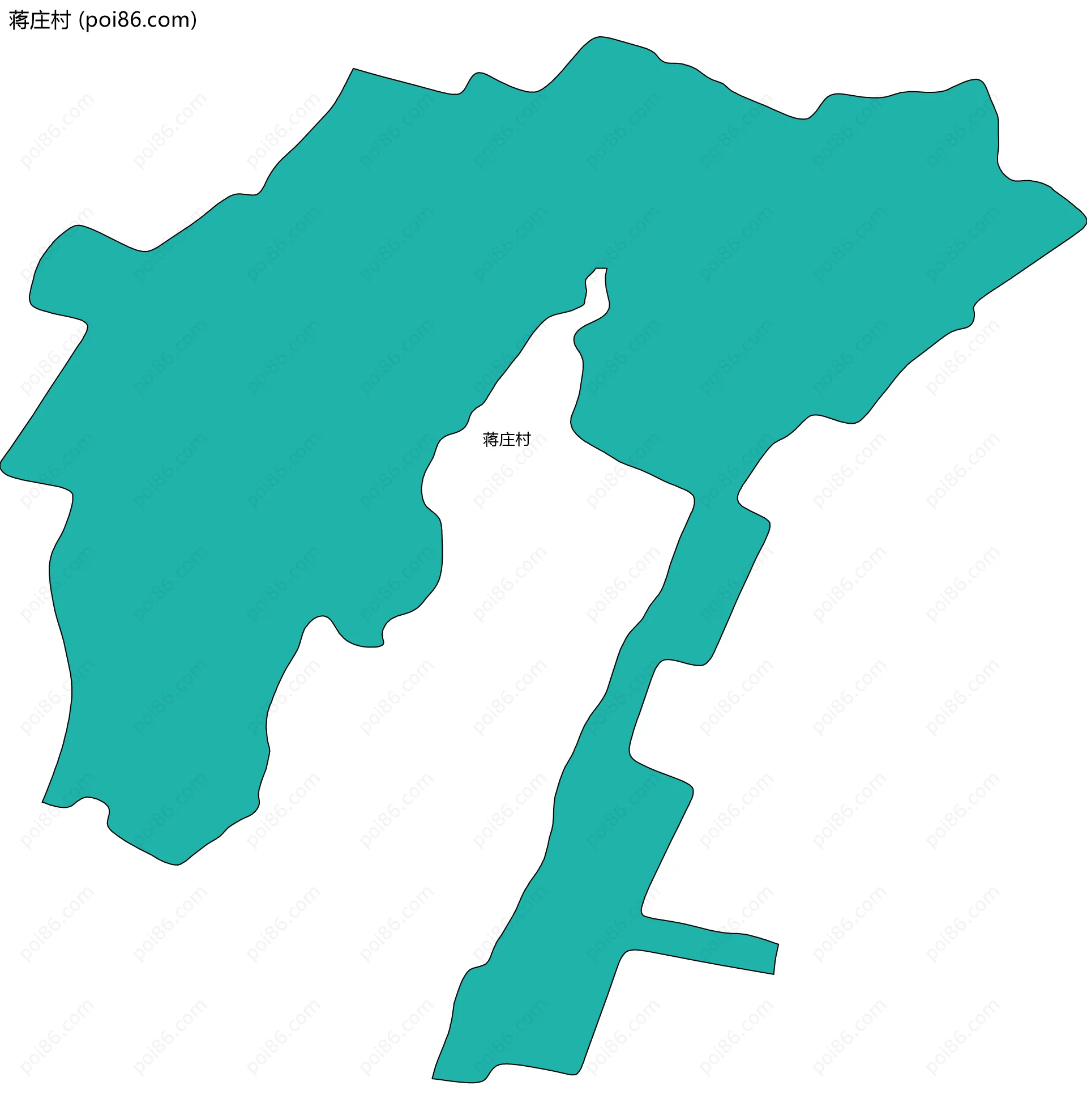 蒋庄村边界地图