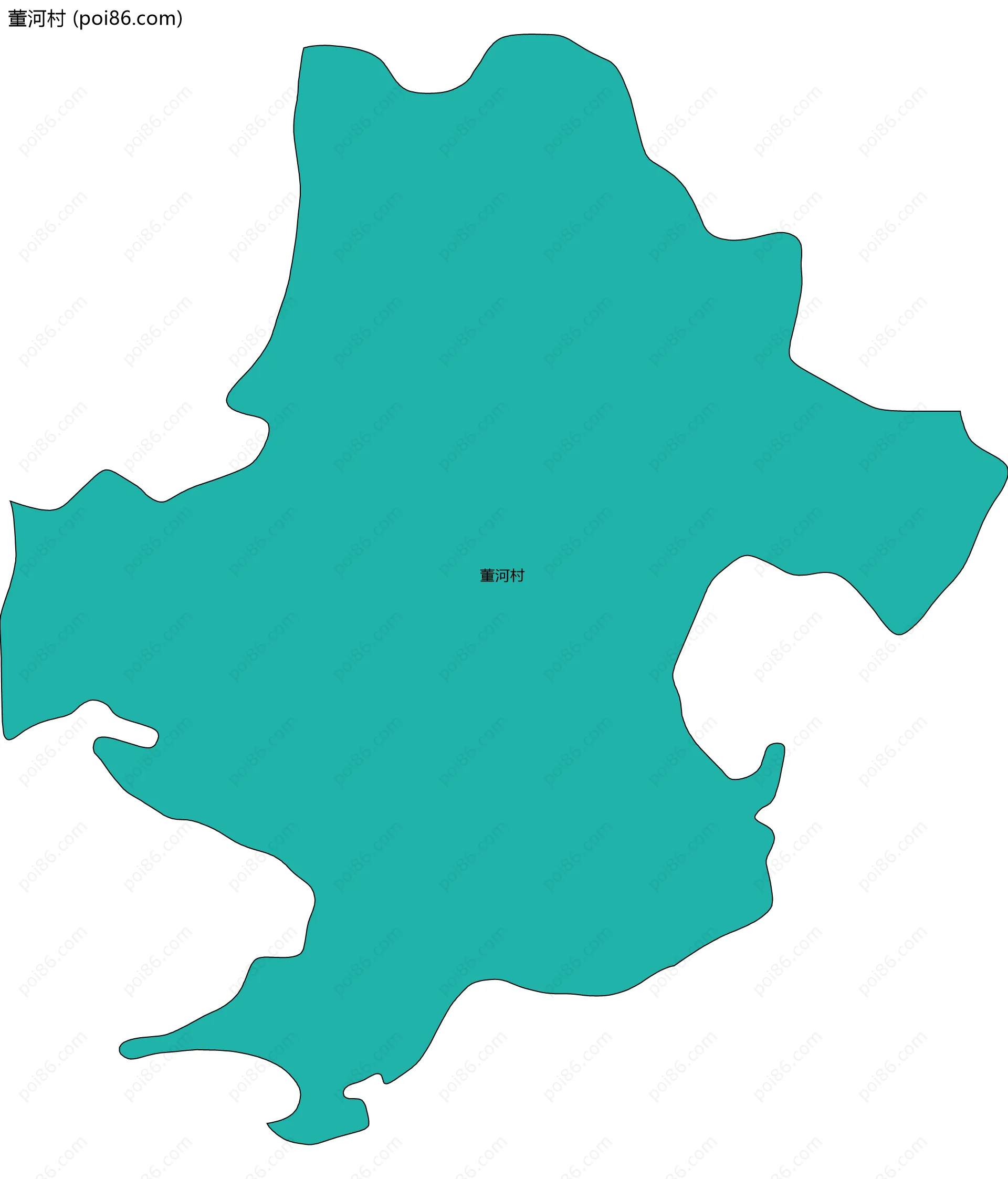 董河村边界地图