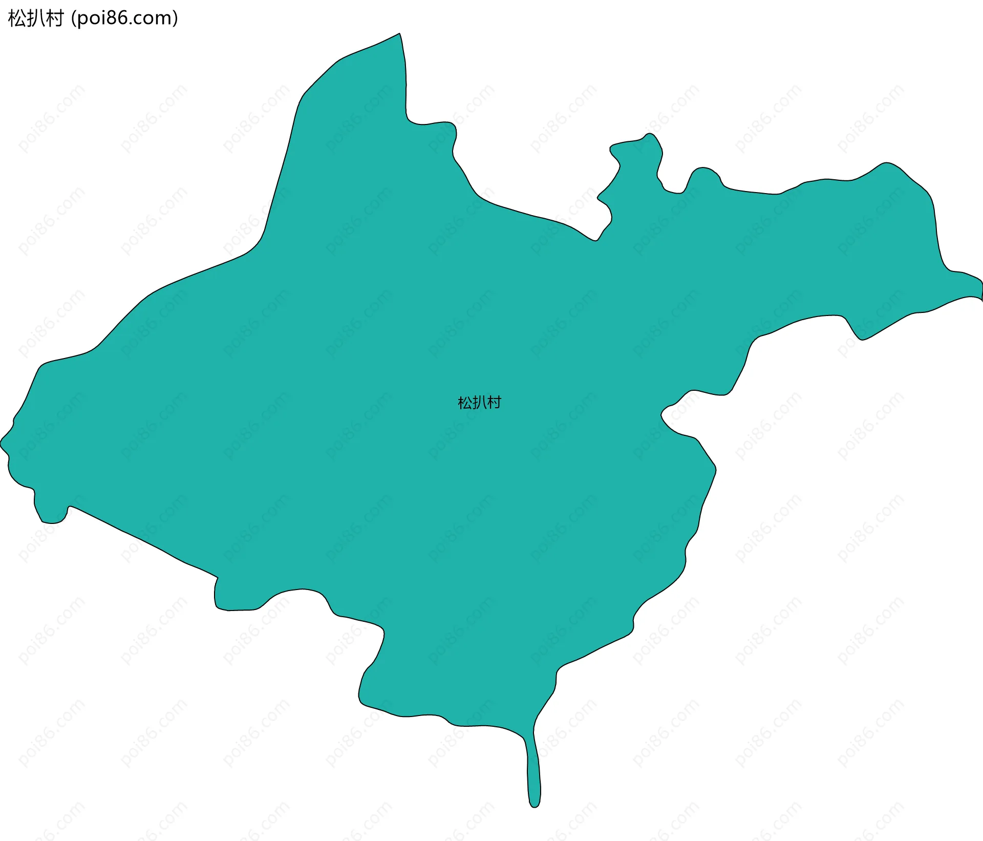 松扒村边界地图