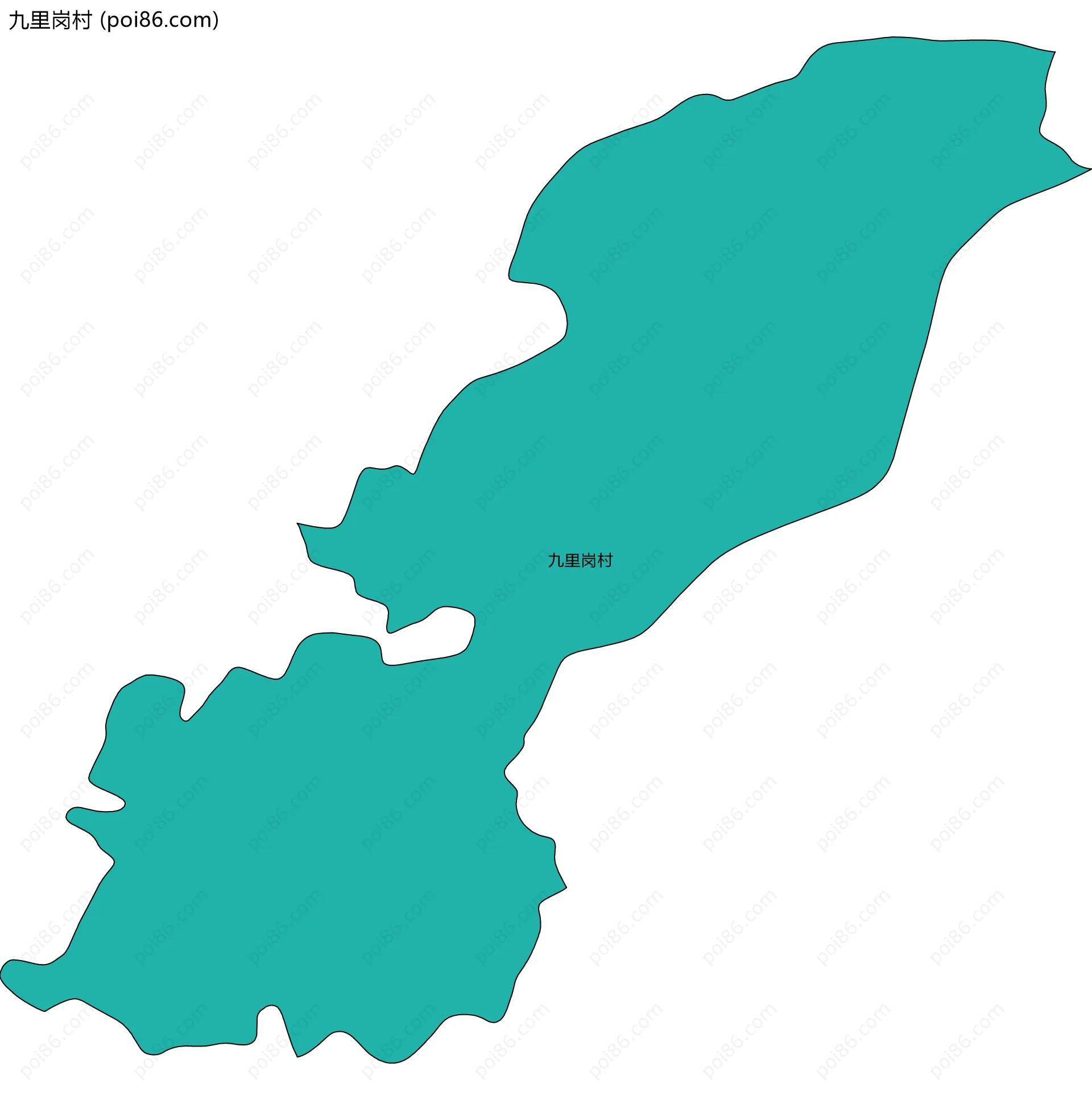 九里岗村边界地图