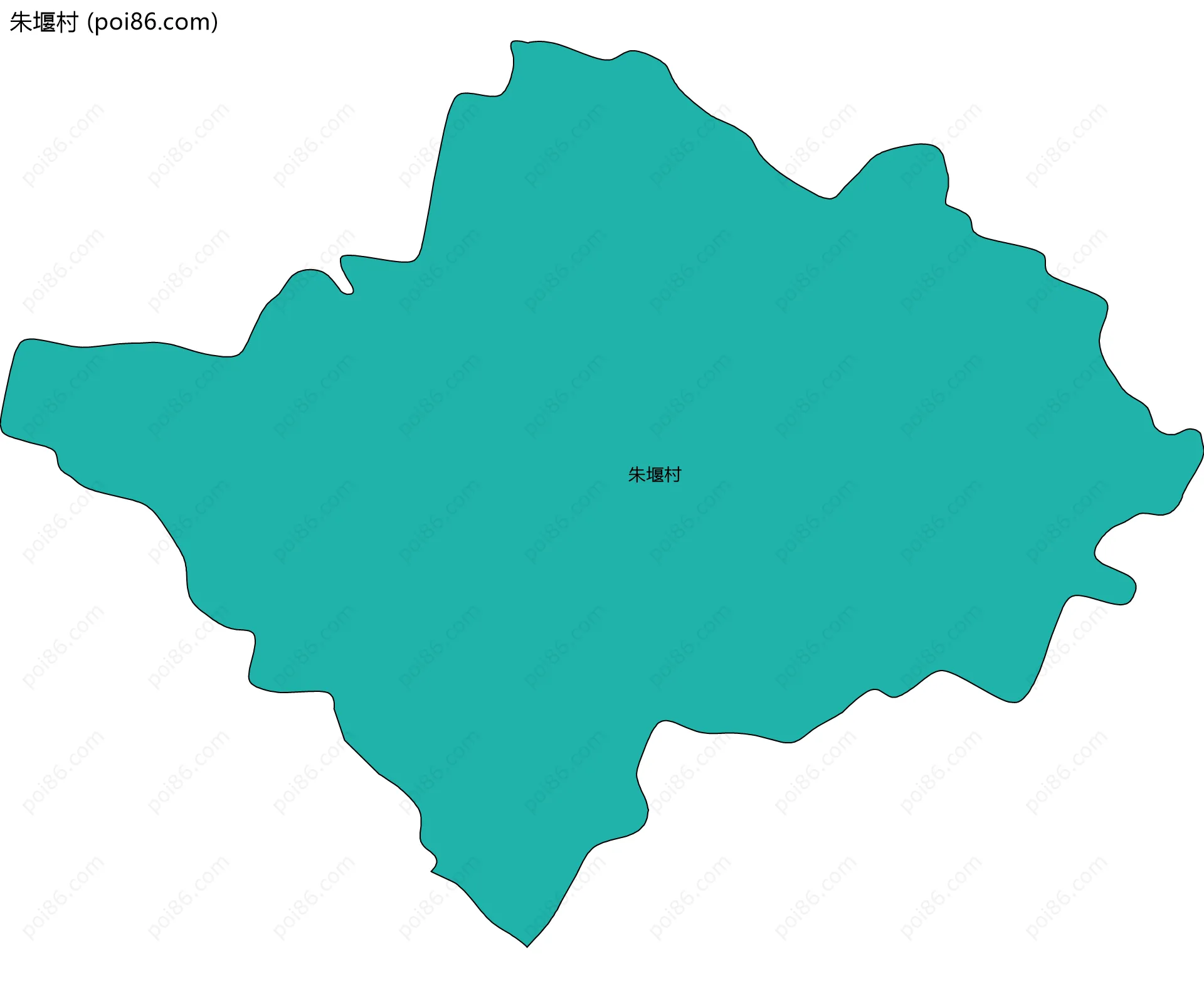朱堰村边界地图