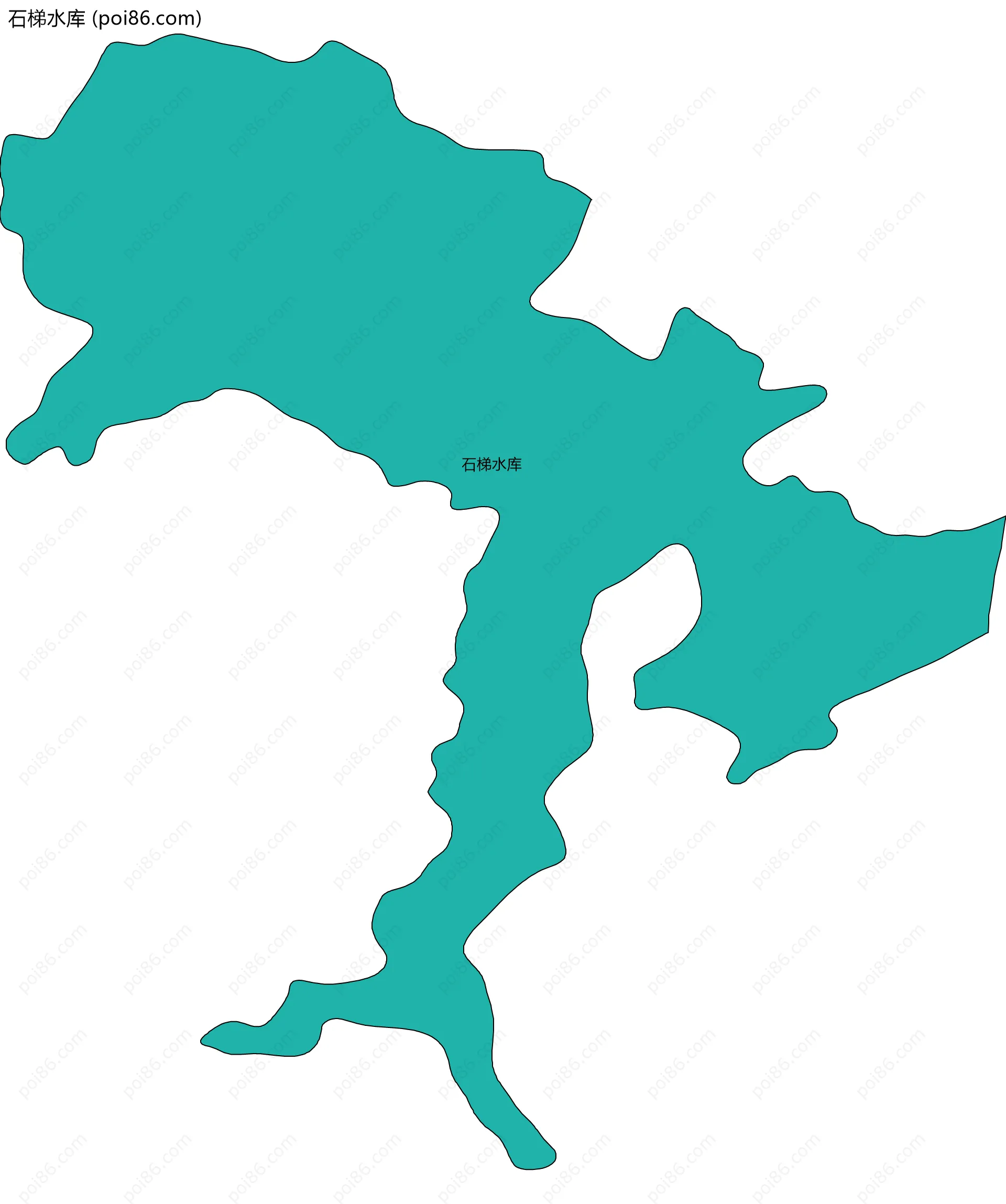 石梯水库边界地图