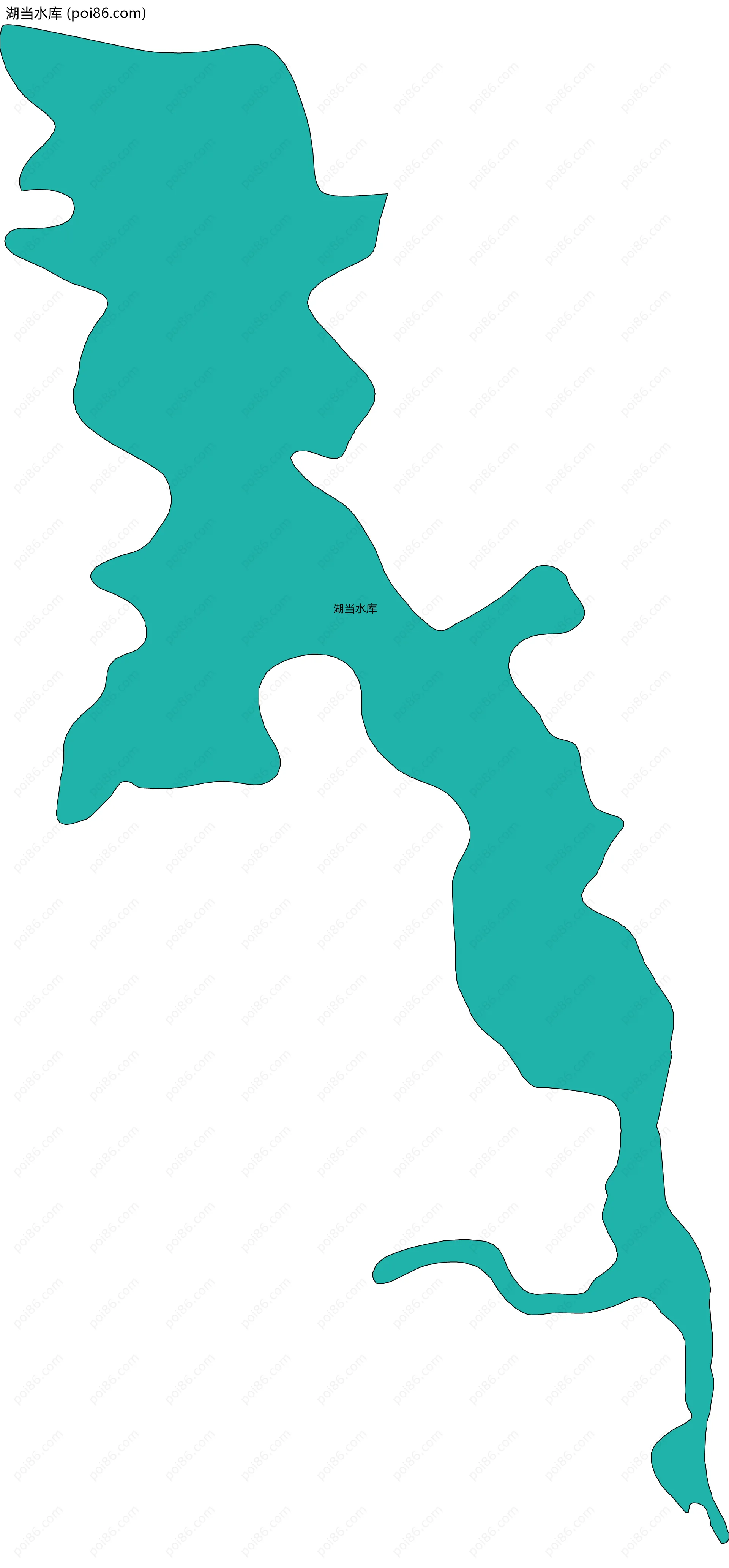 湖当水库边界地图