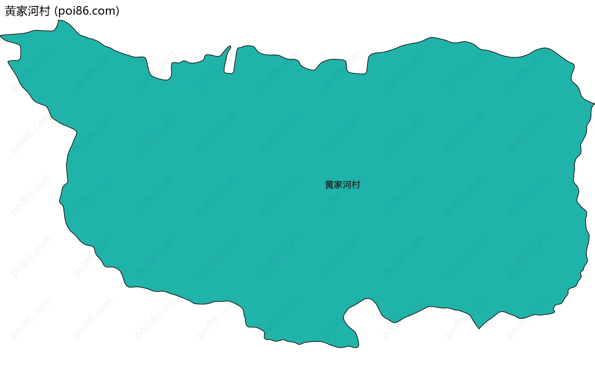 黄家河村边界地图