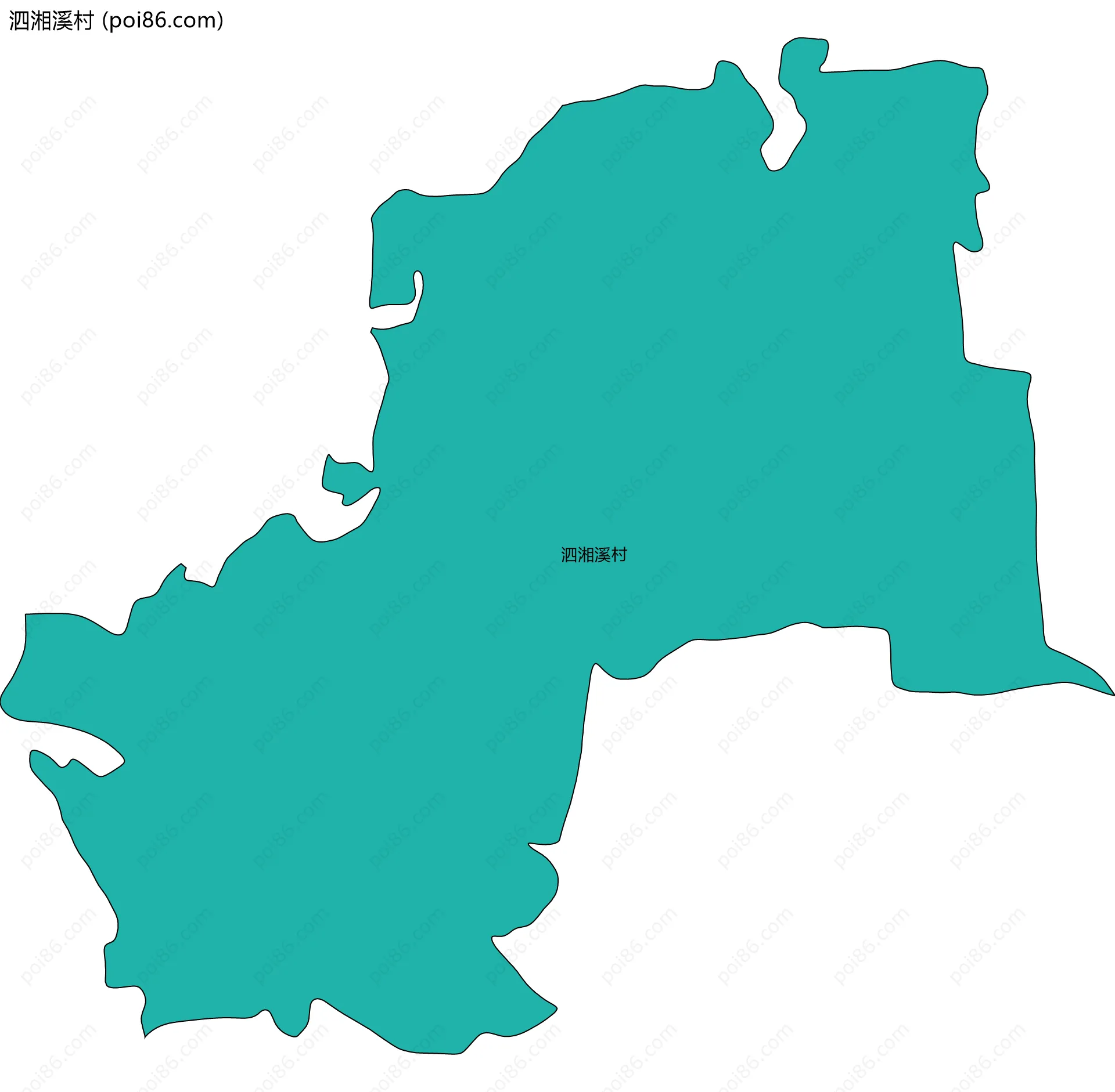 泗湘溪村边界地图