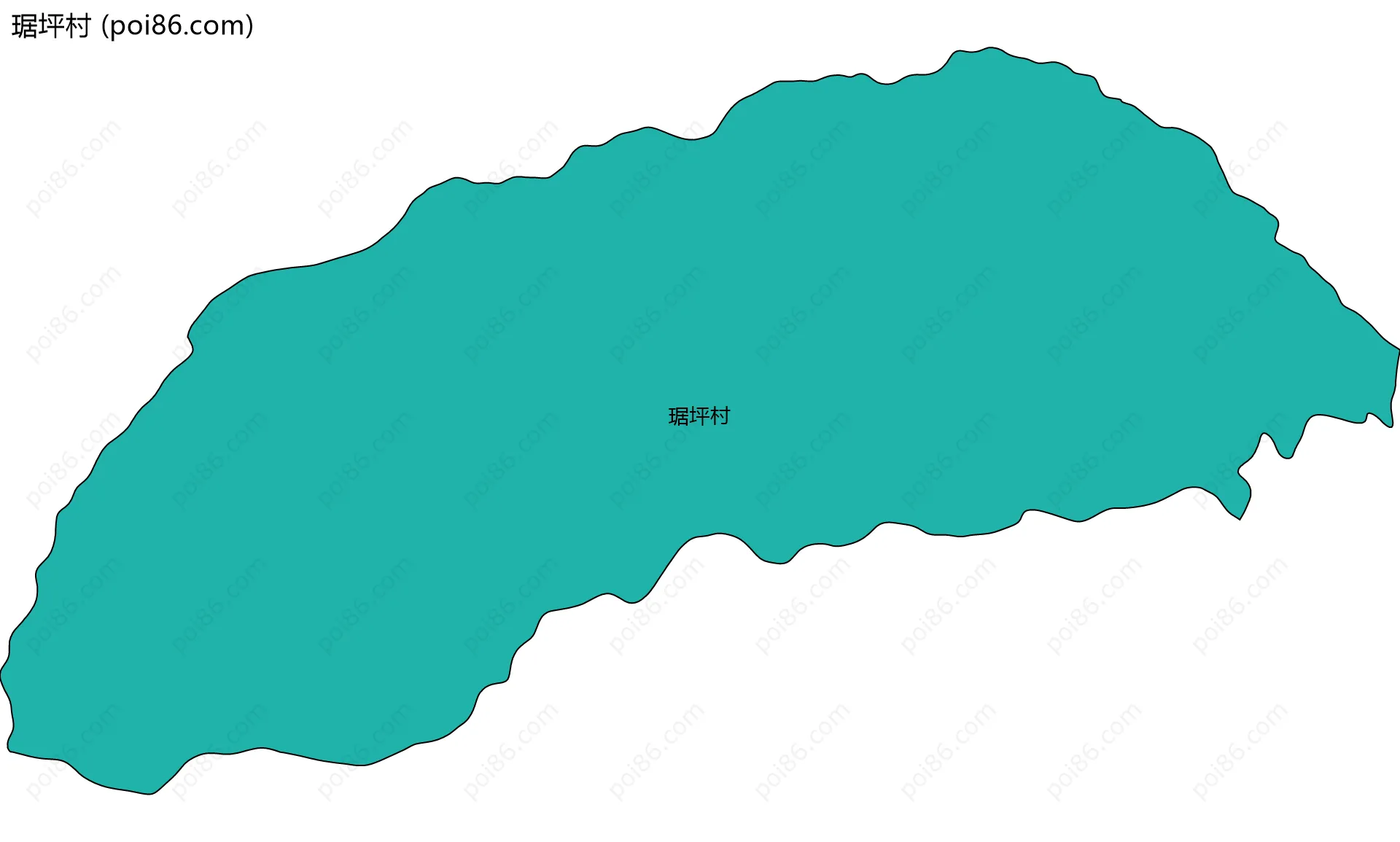 琚坪村边界地图