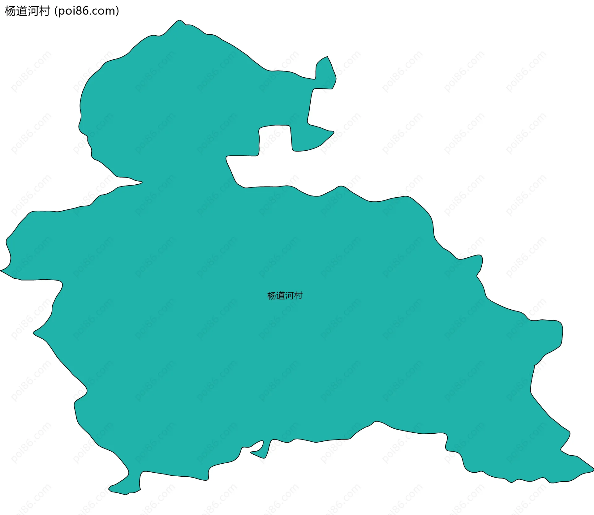 杨道河村边界地图