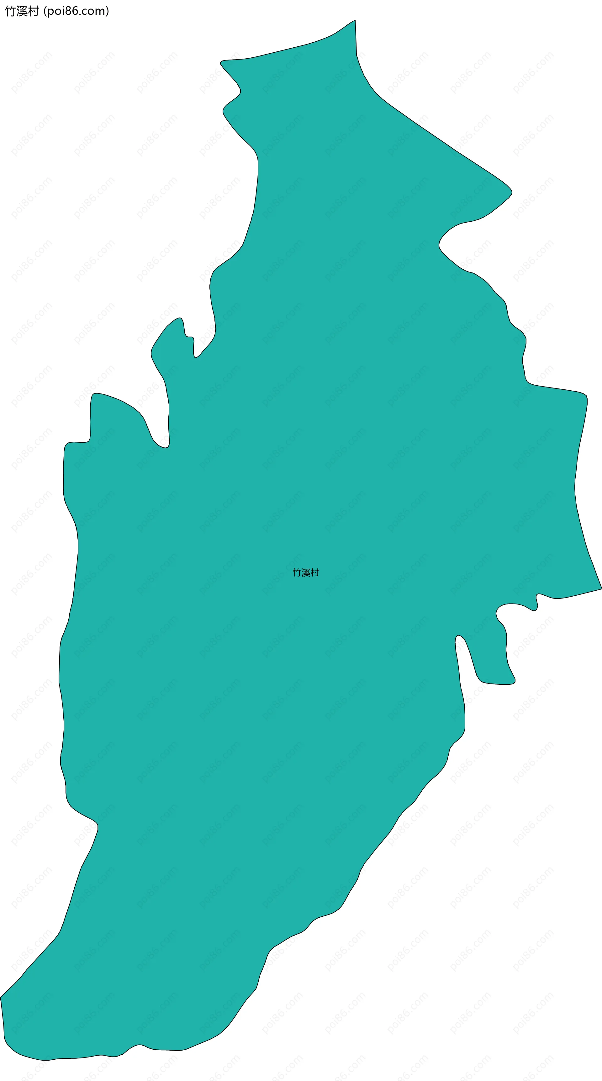 竹溪村边界地图