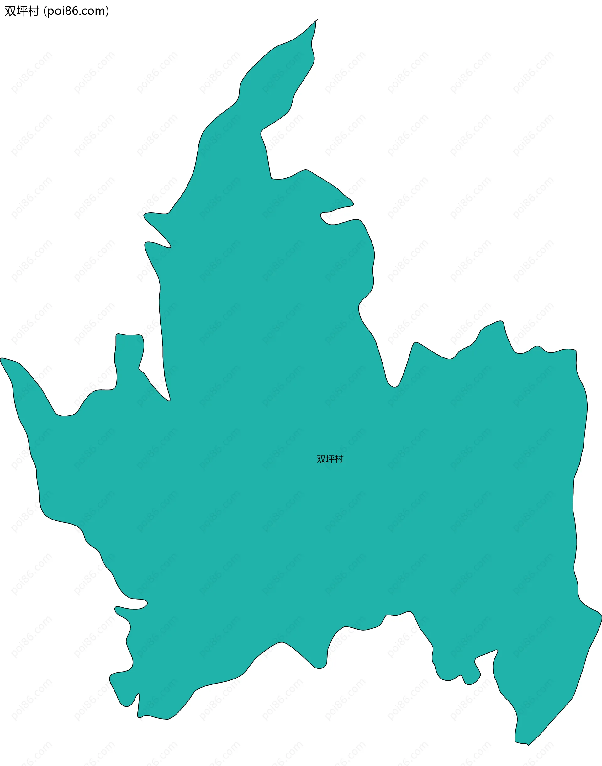 双坪村边界地图