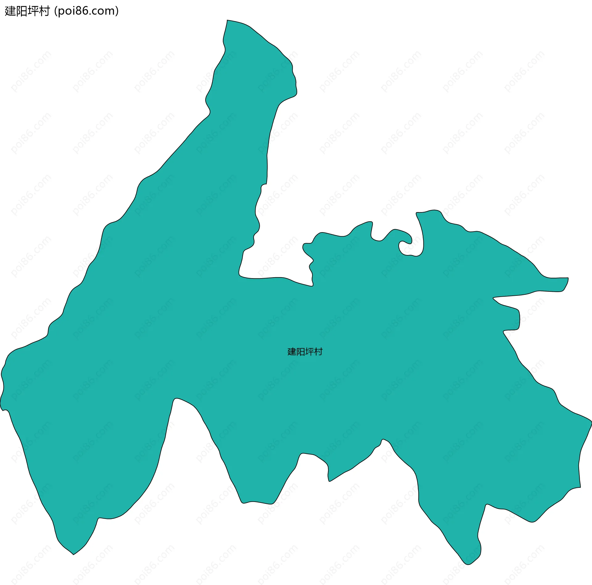 建阳坪村边界地图