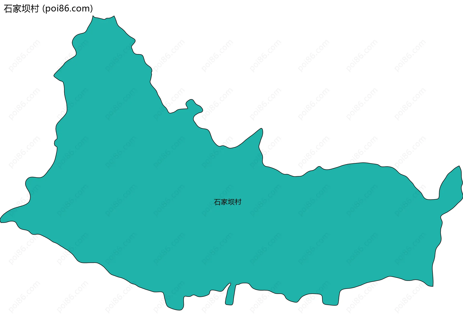 石家坝村边界地图