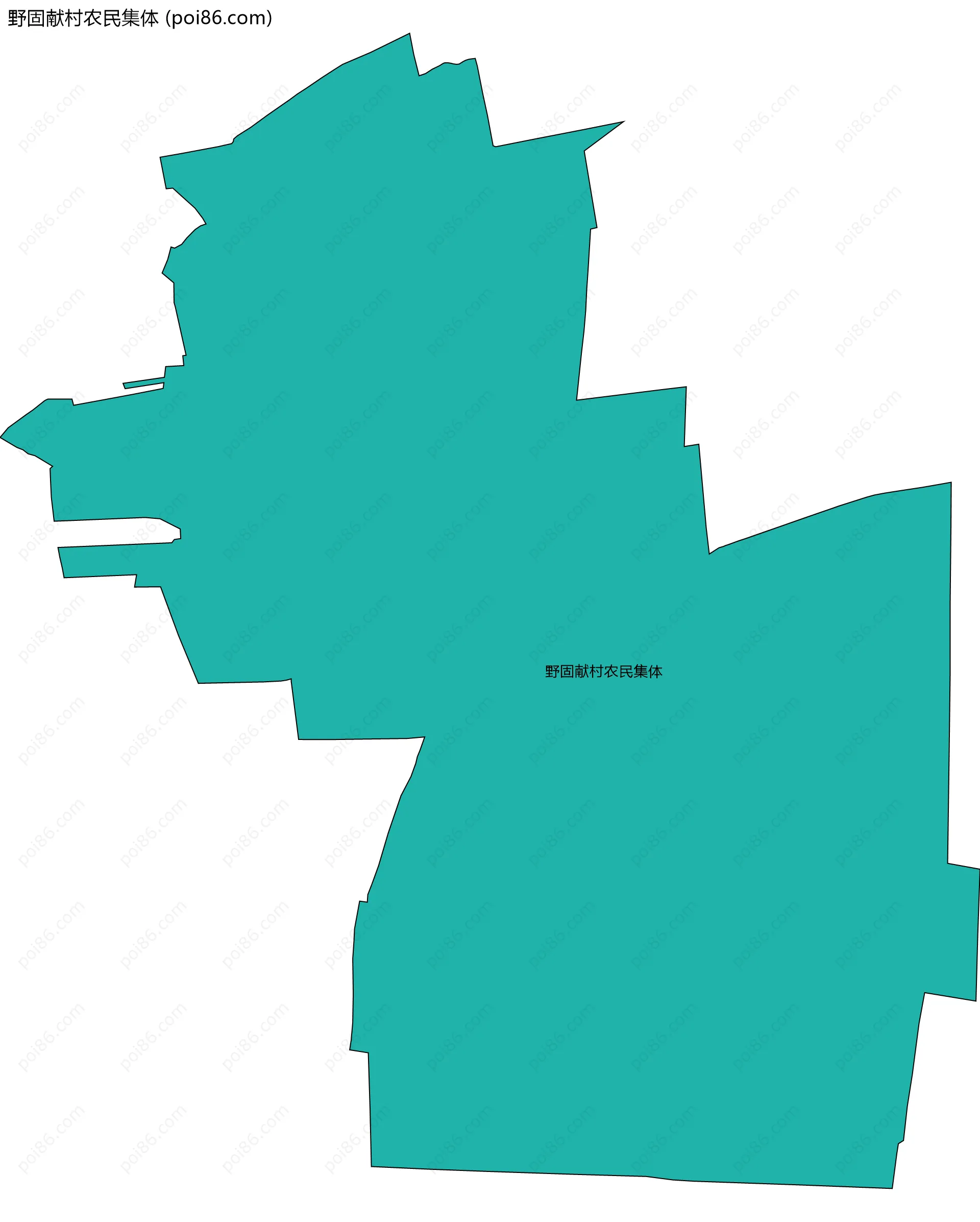 野固献村农民集体边界地图