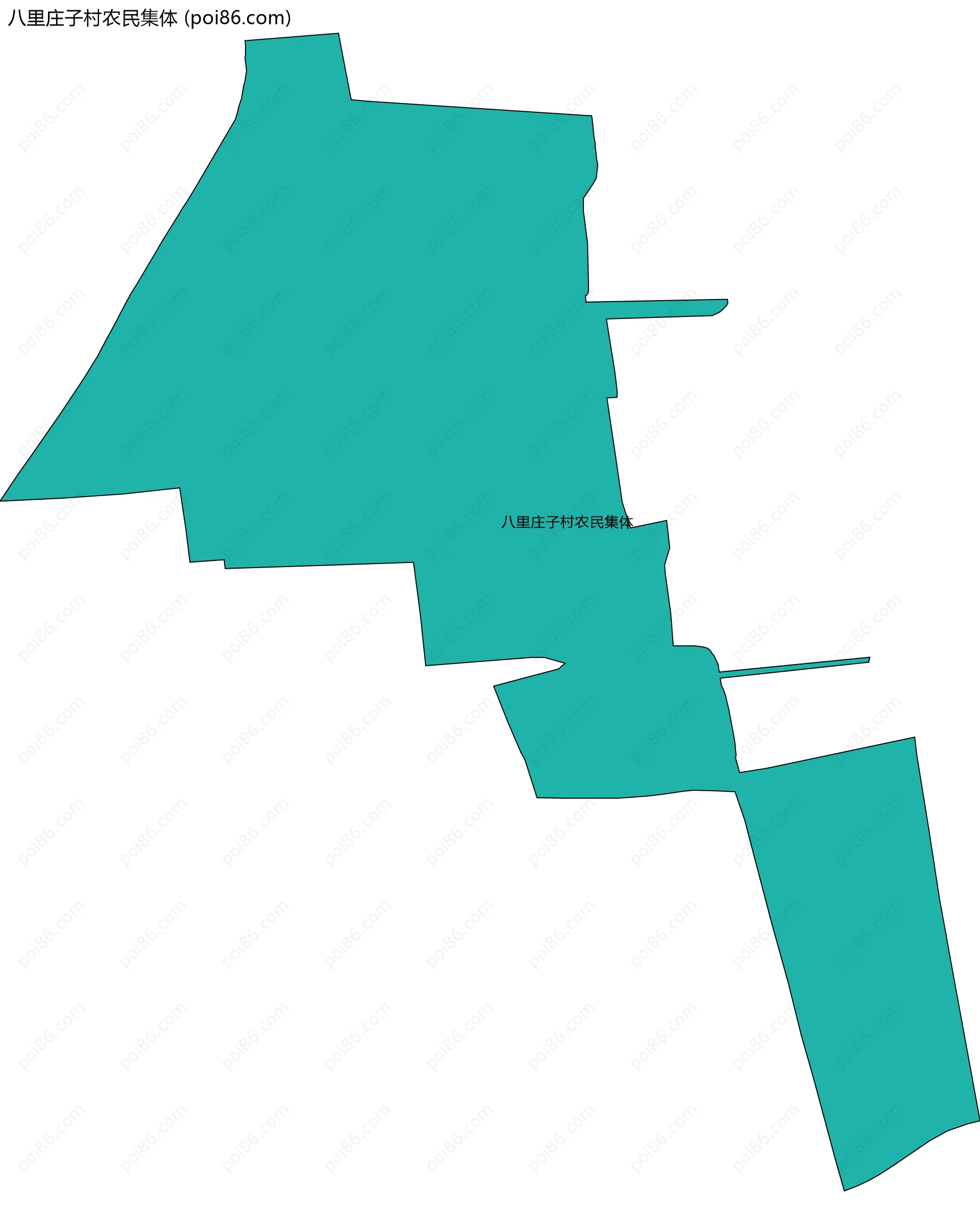 八里庄子村农民集体边界地图