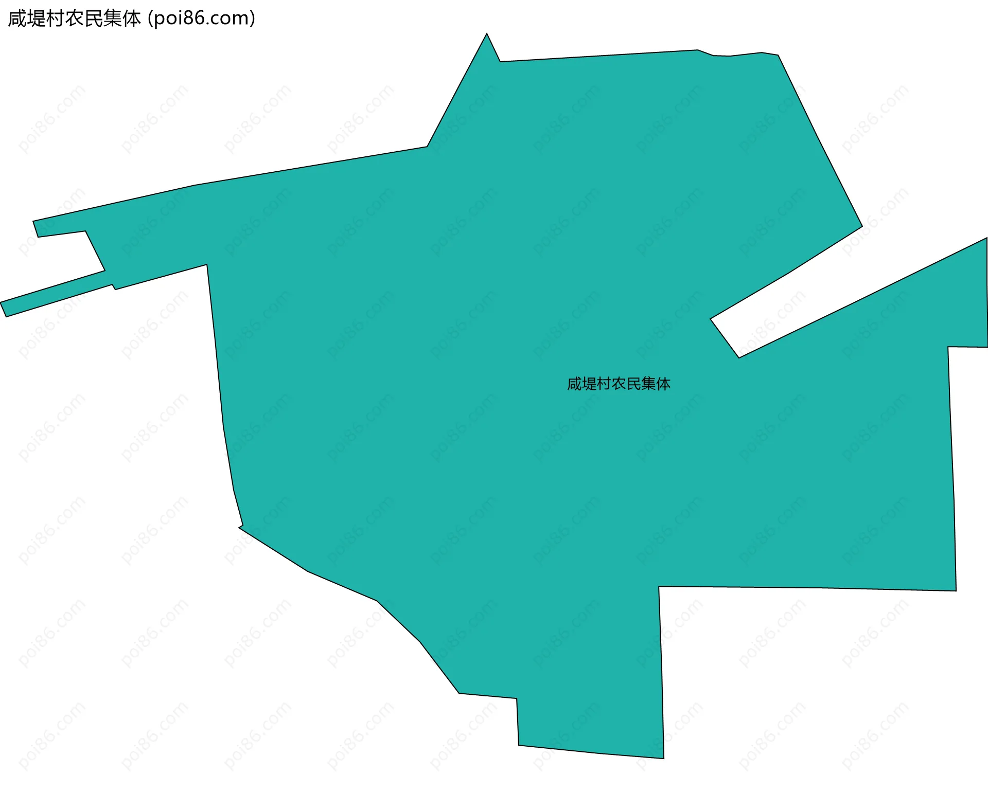 咸堤村农民集体边界地图