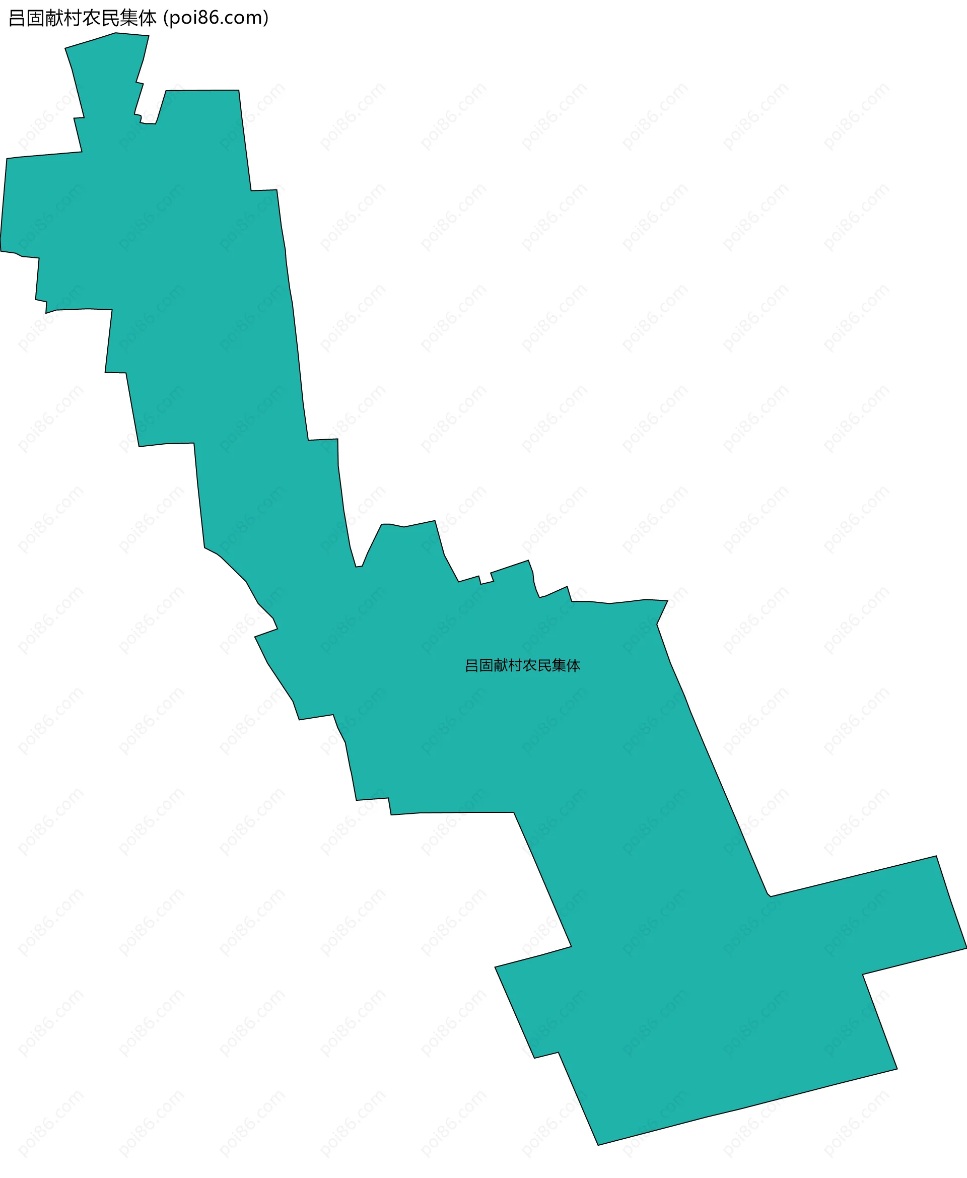 吕固献村农民集体边界地图
