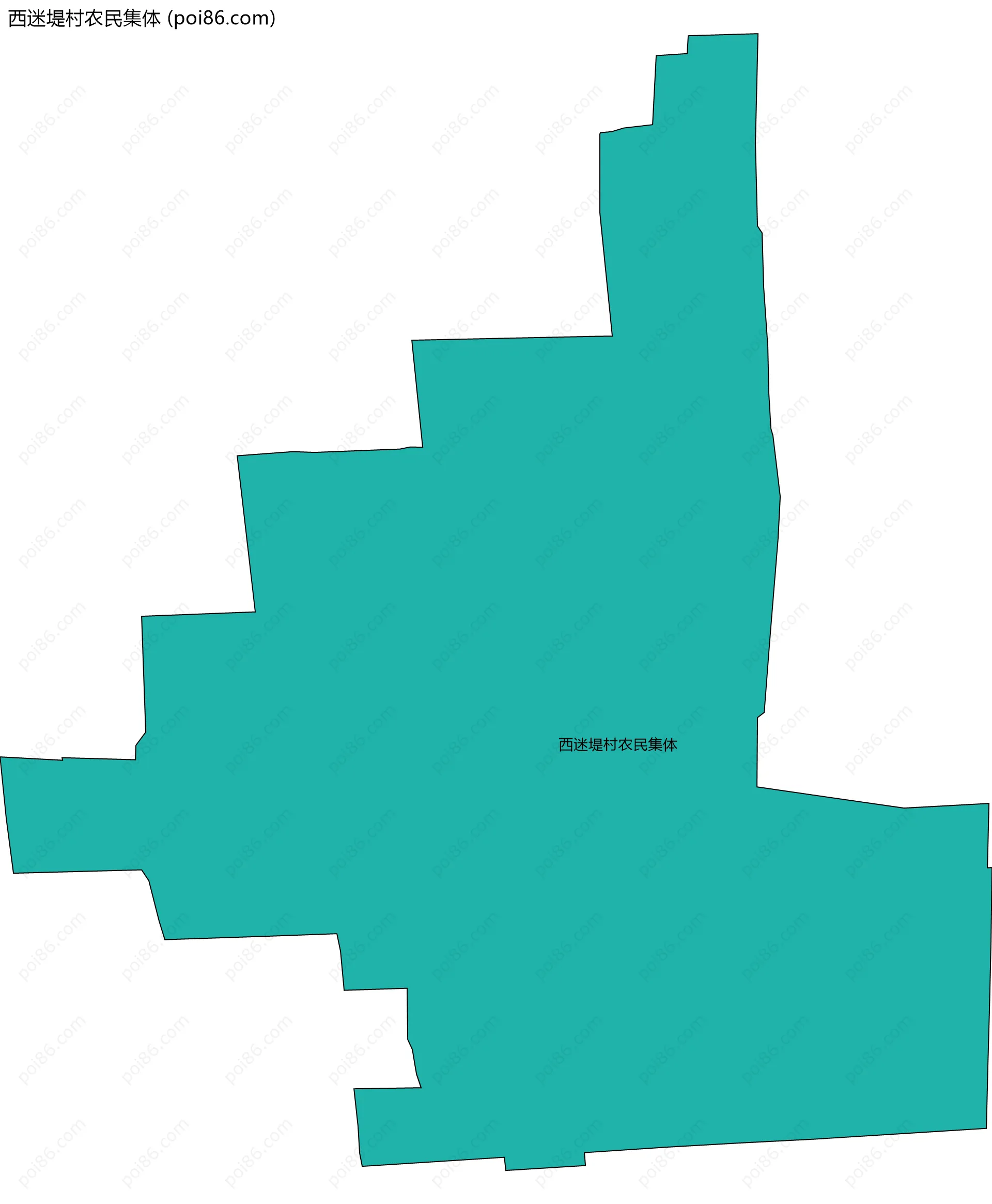 西迷堤村农民集体边界地图