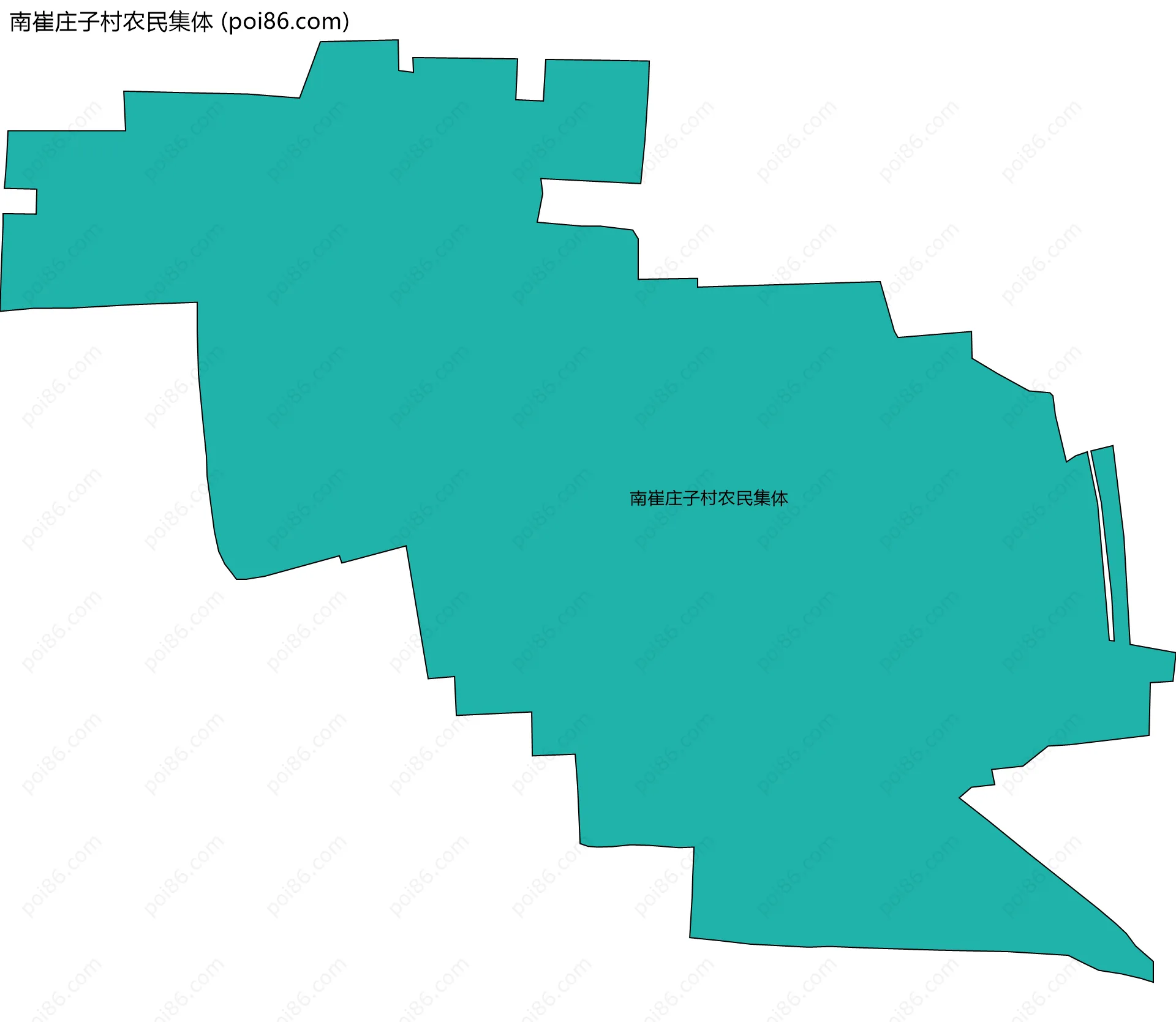 南崔庄子村农民集体边界地图
