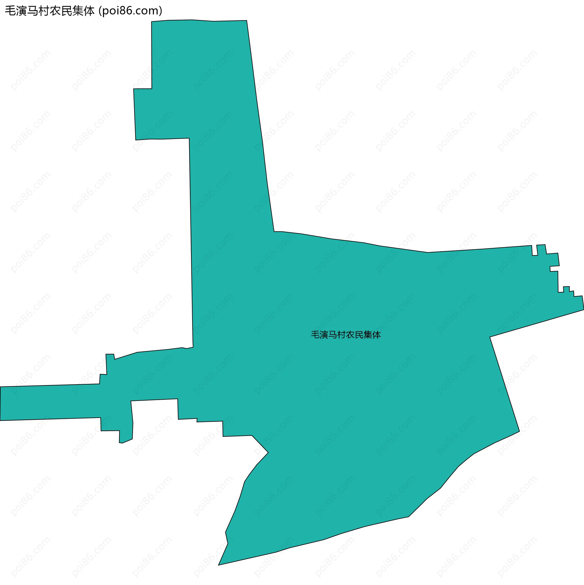 毛演马村农民集体边界地图