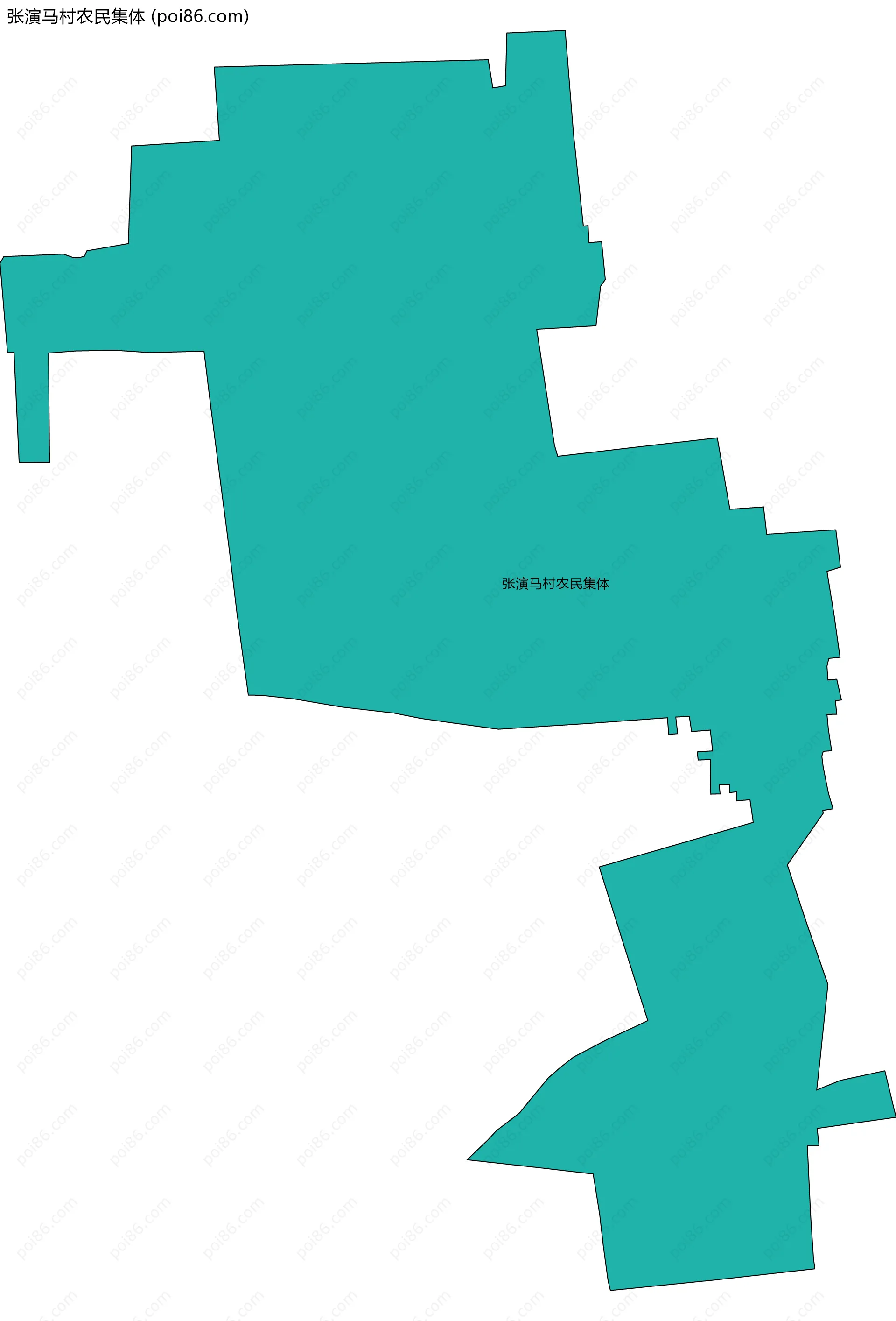 张演马村农民集体边界地图