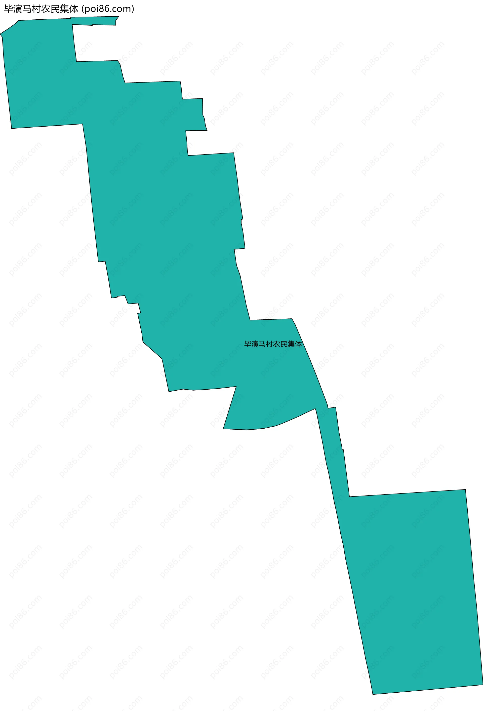 毕演马村农民集体边界地图