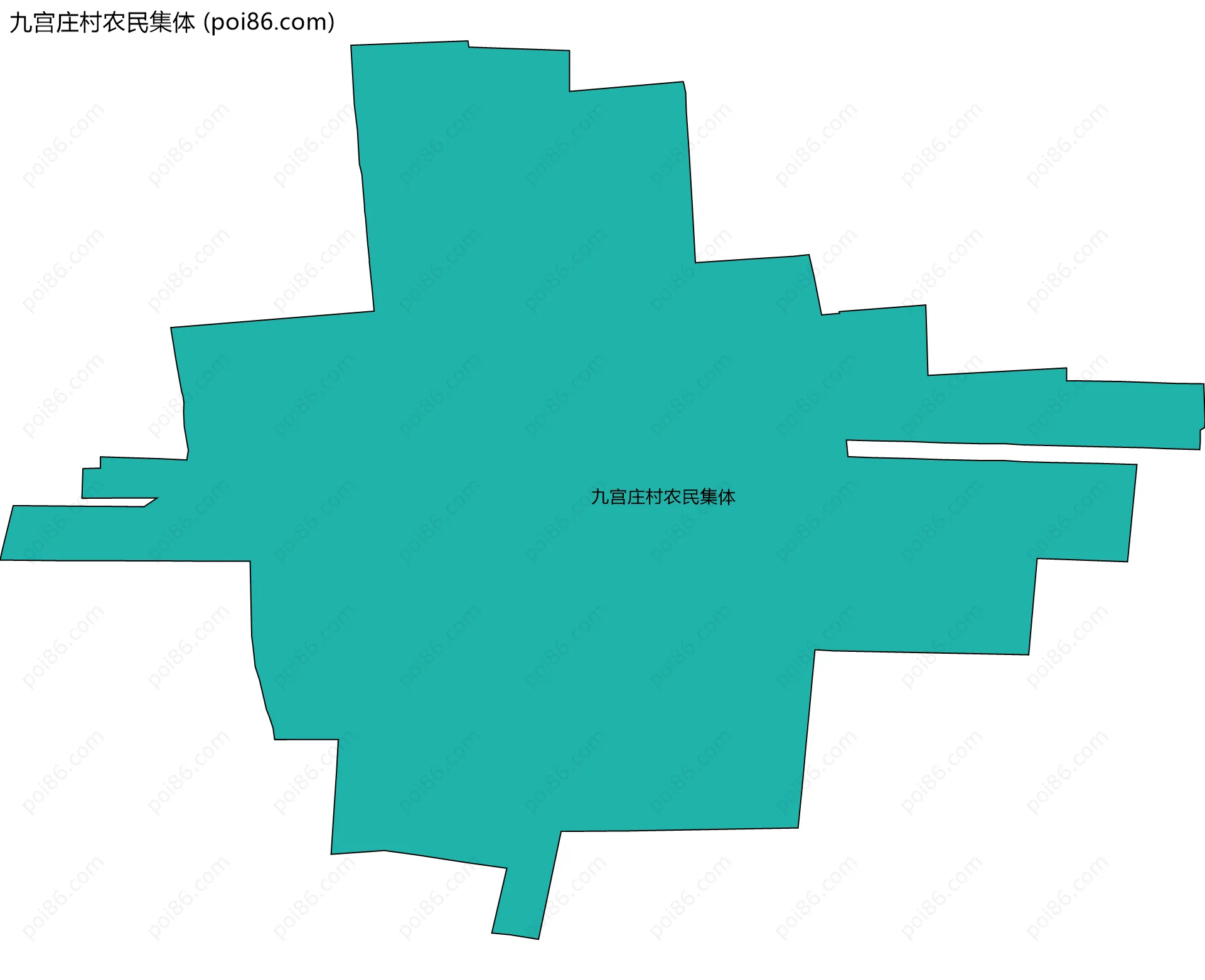 九宫庄村农民集体边界地图