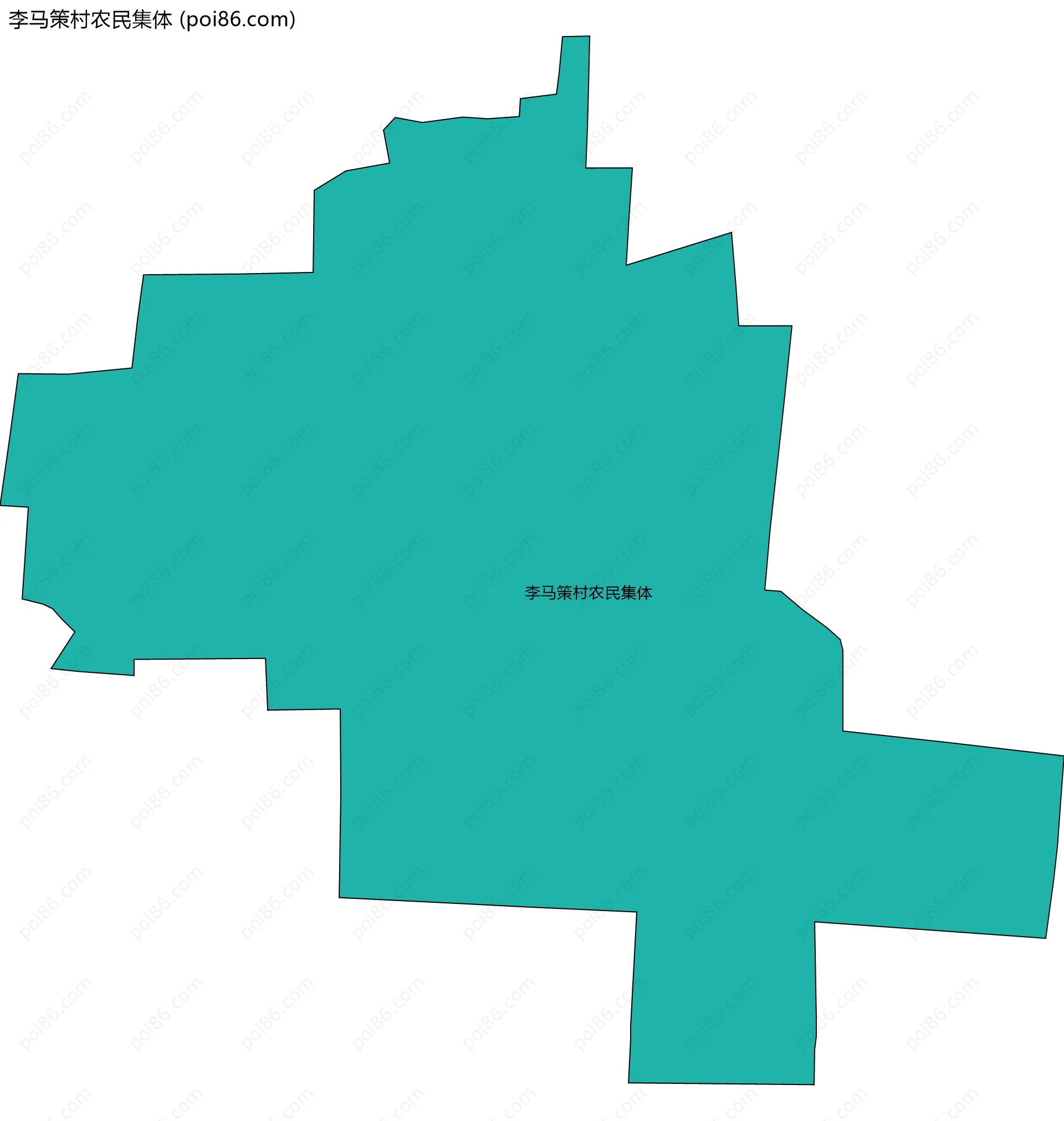 李马策村农民集体边界地图