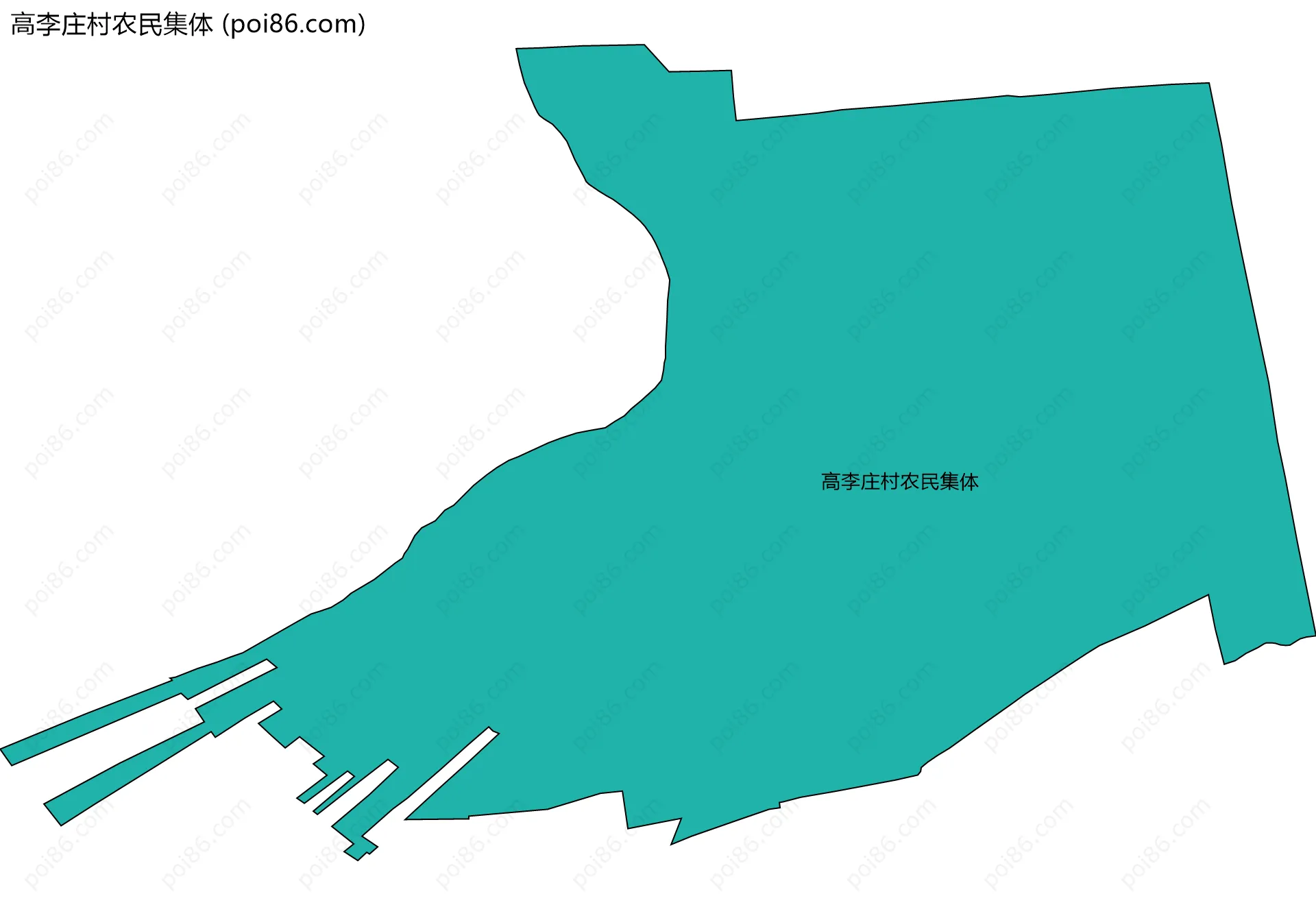 高李庄村农民集体边界地图