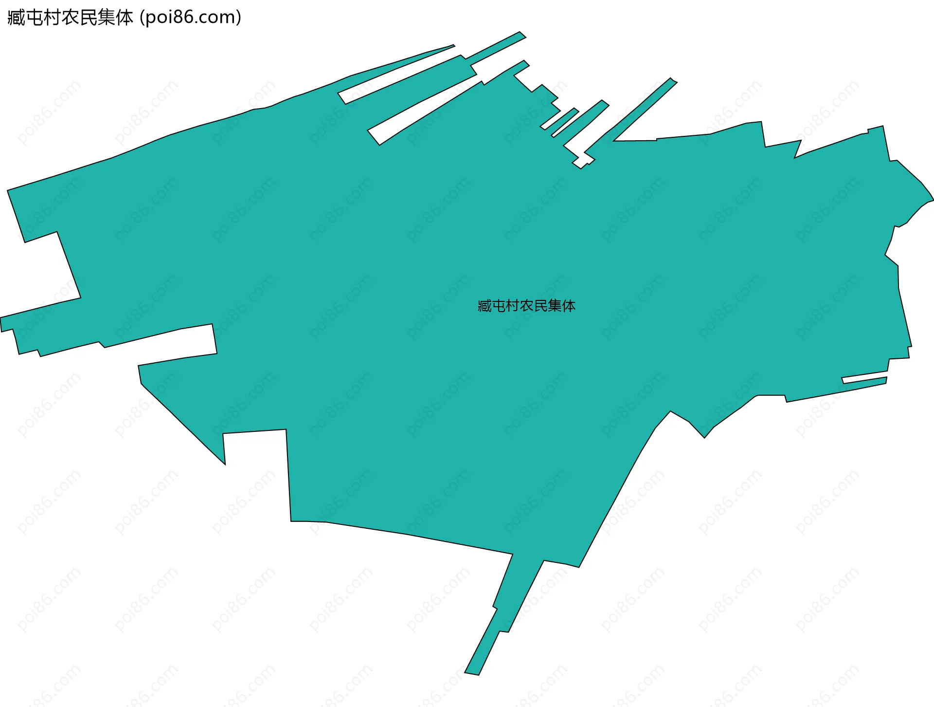 臧屯村农民集体边界地图