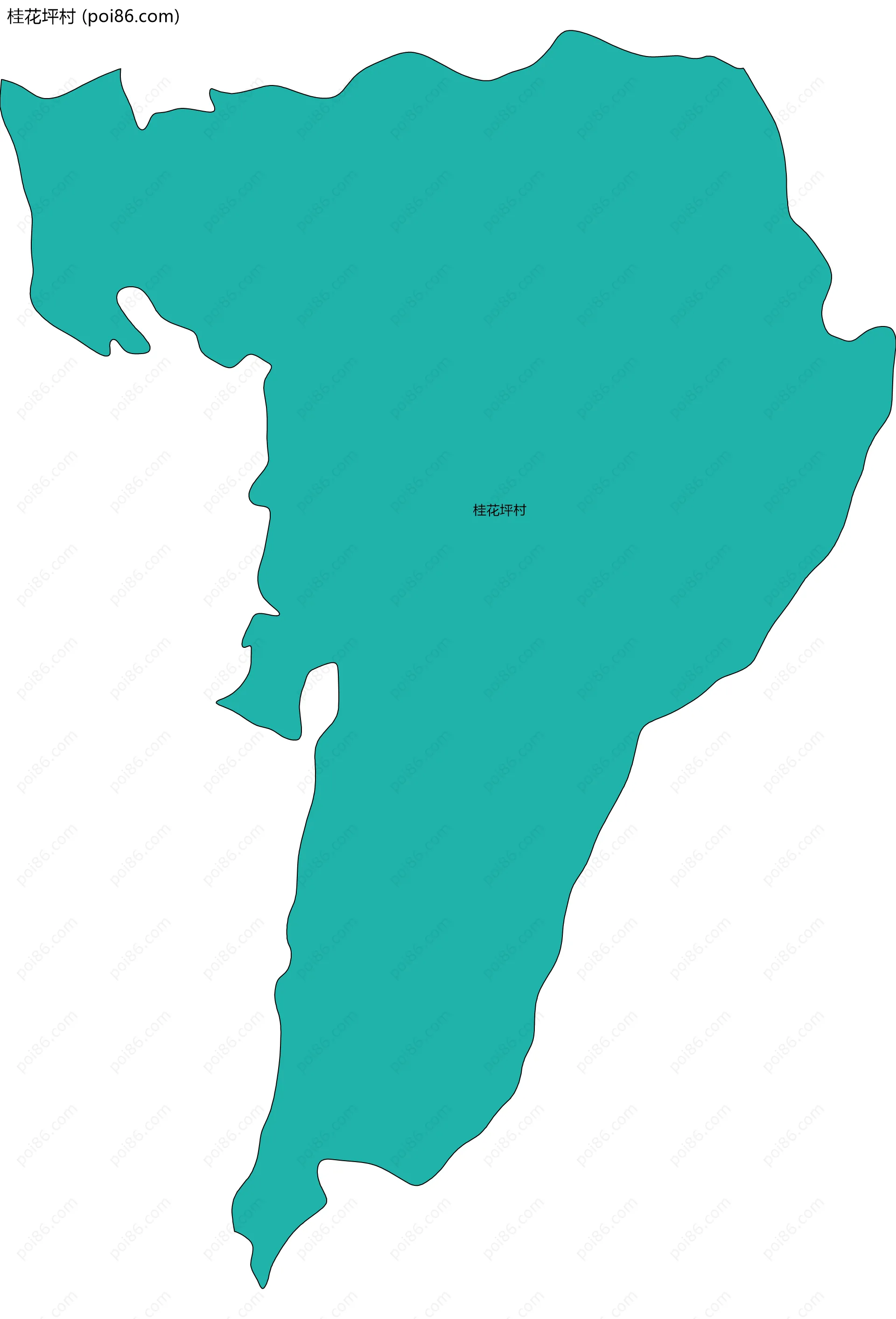 桂花坪村边界地图