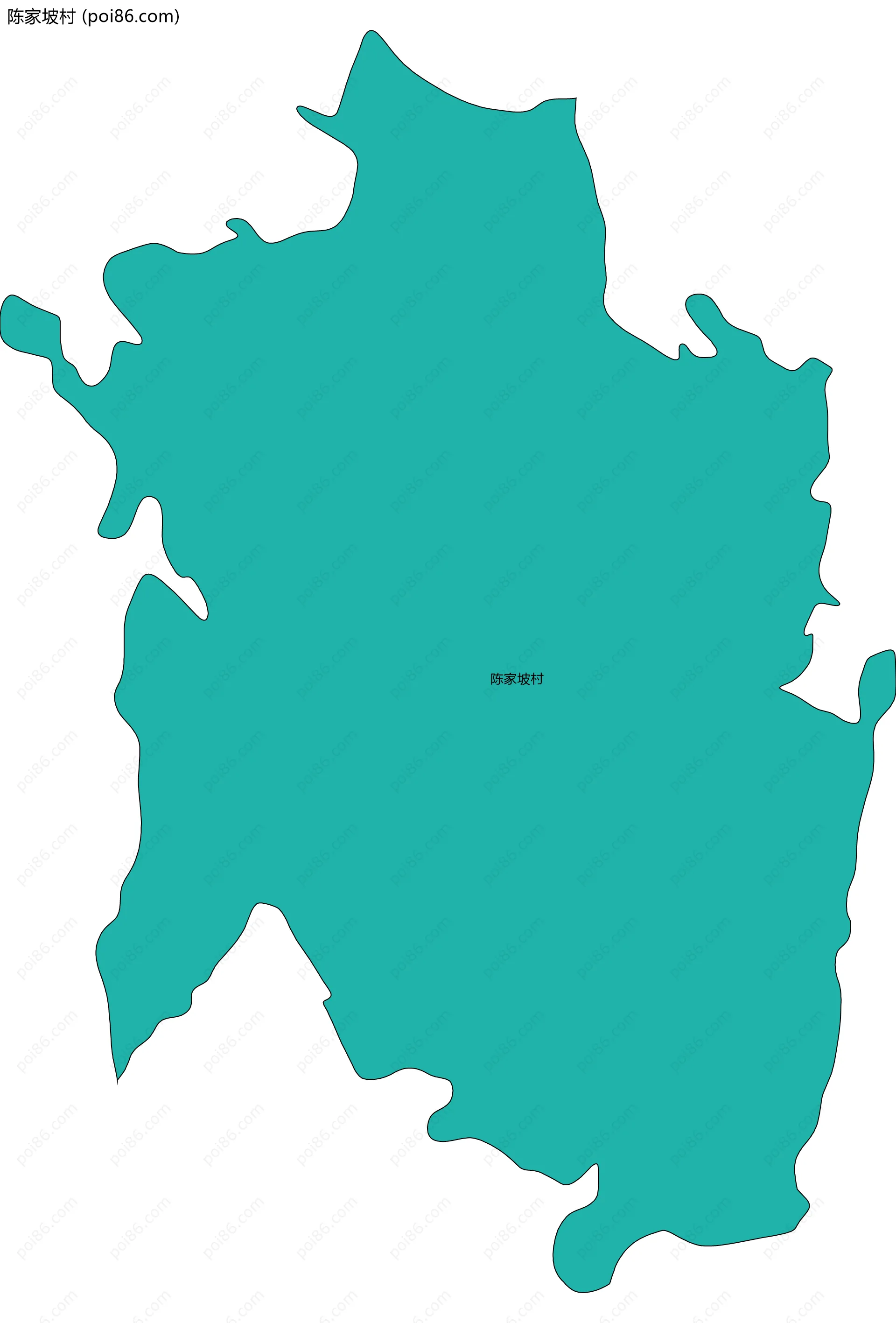 陈家坡村边界地图