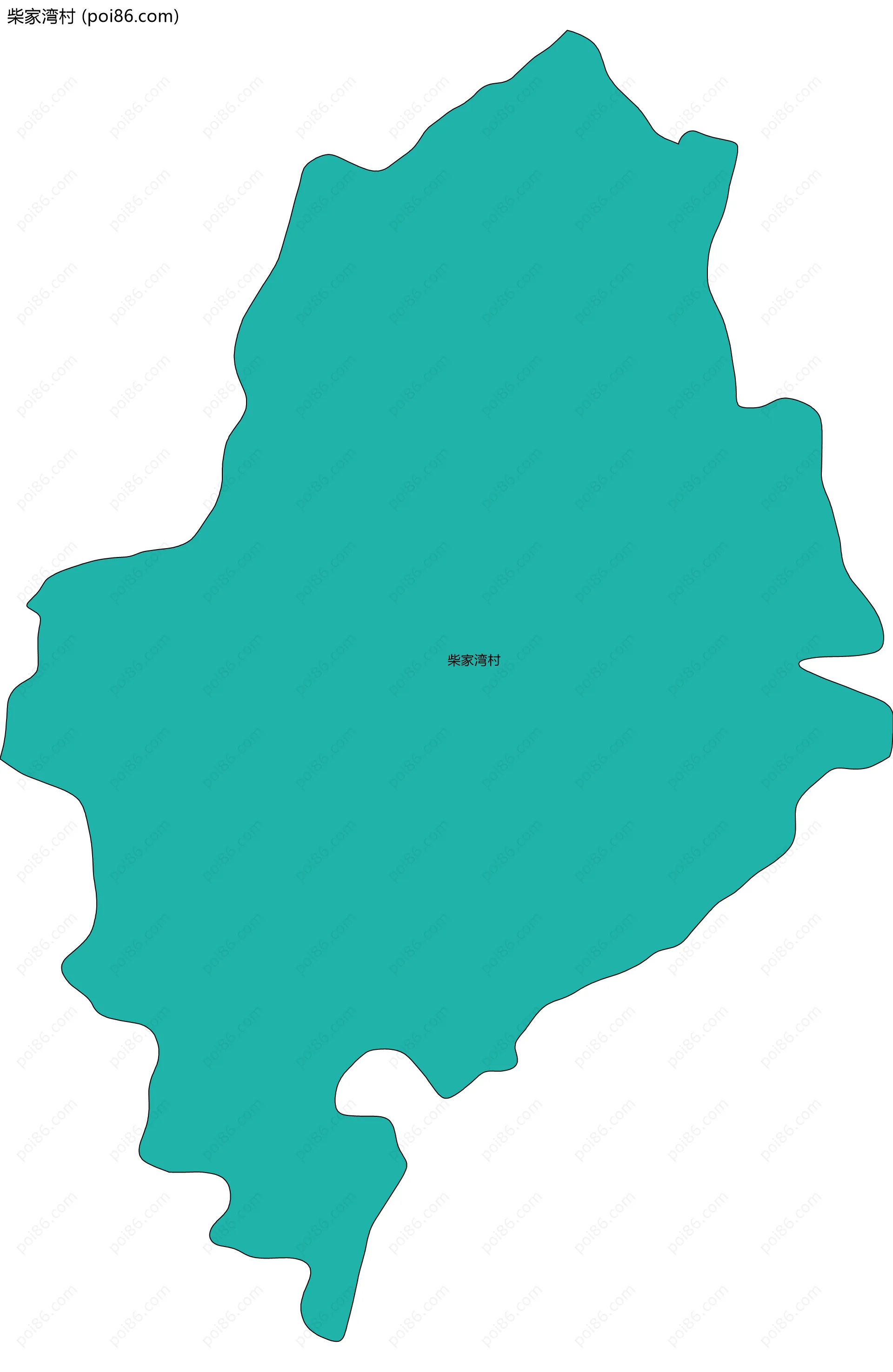 柴家湾村边界地图