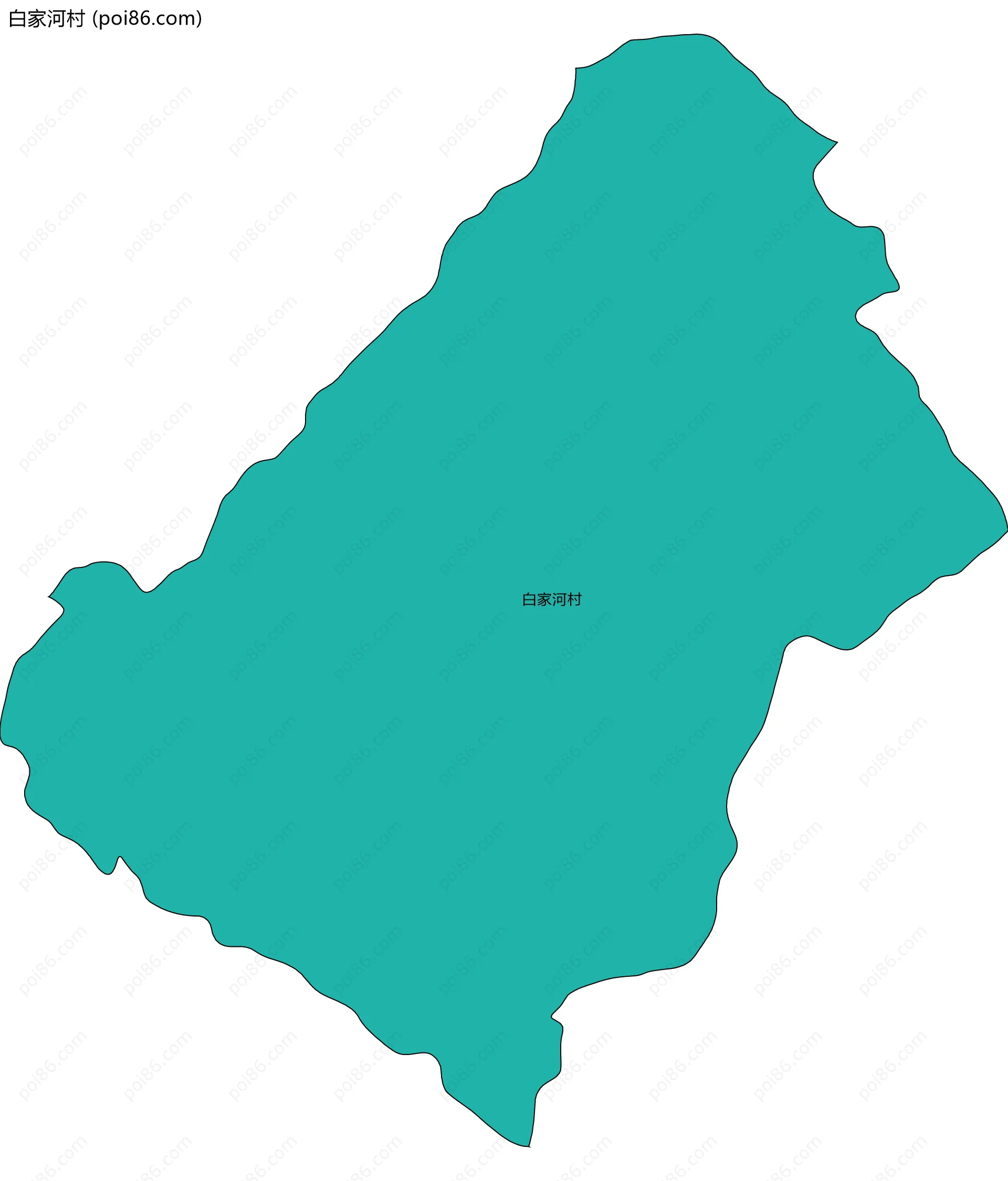 白家河村边界地图