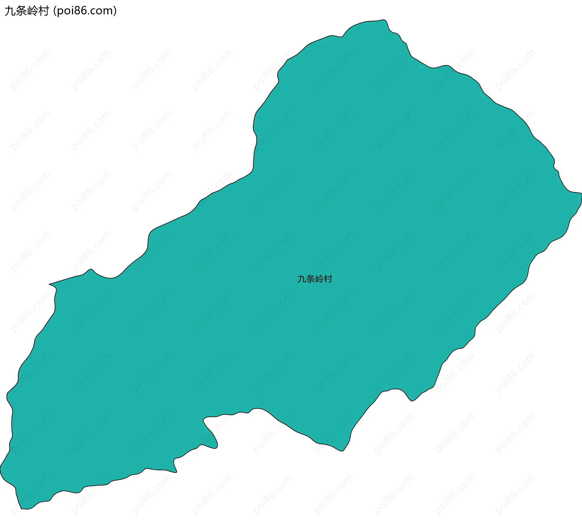 九条岭村边界地图